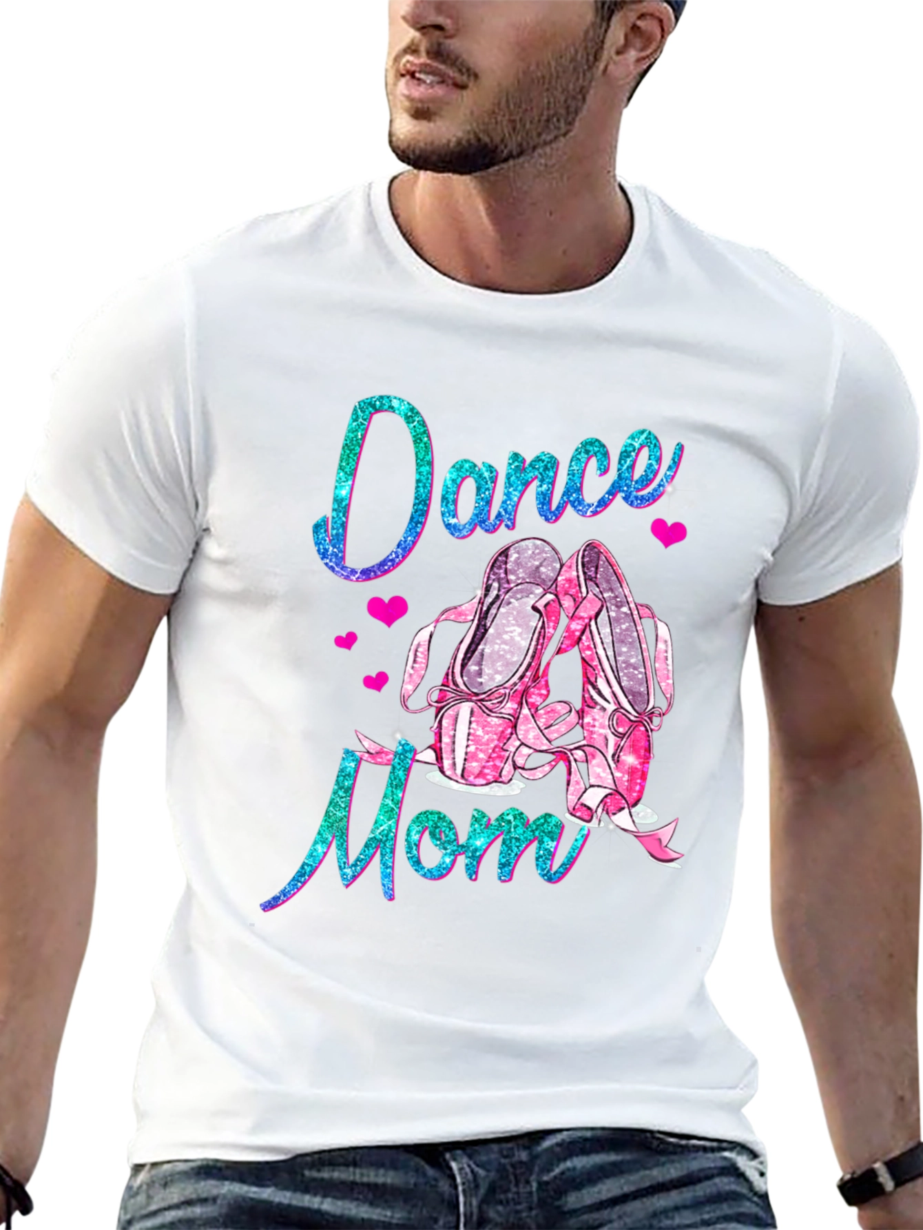 Dance Mom Tee: Glitter Ballet Shoes T-Shirt - 13