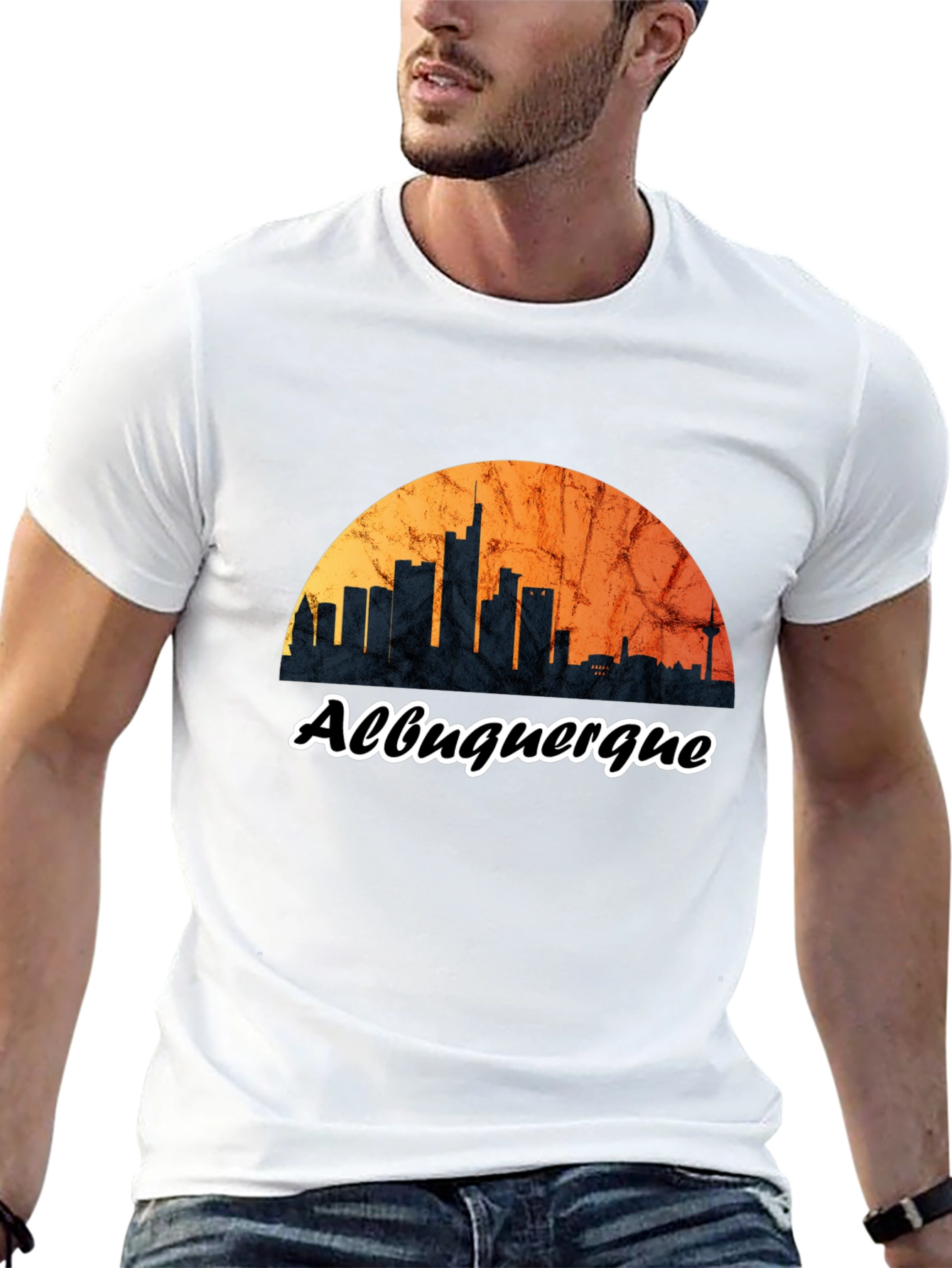 Albuquerque Skyline Black T-Shirt - 13