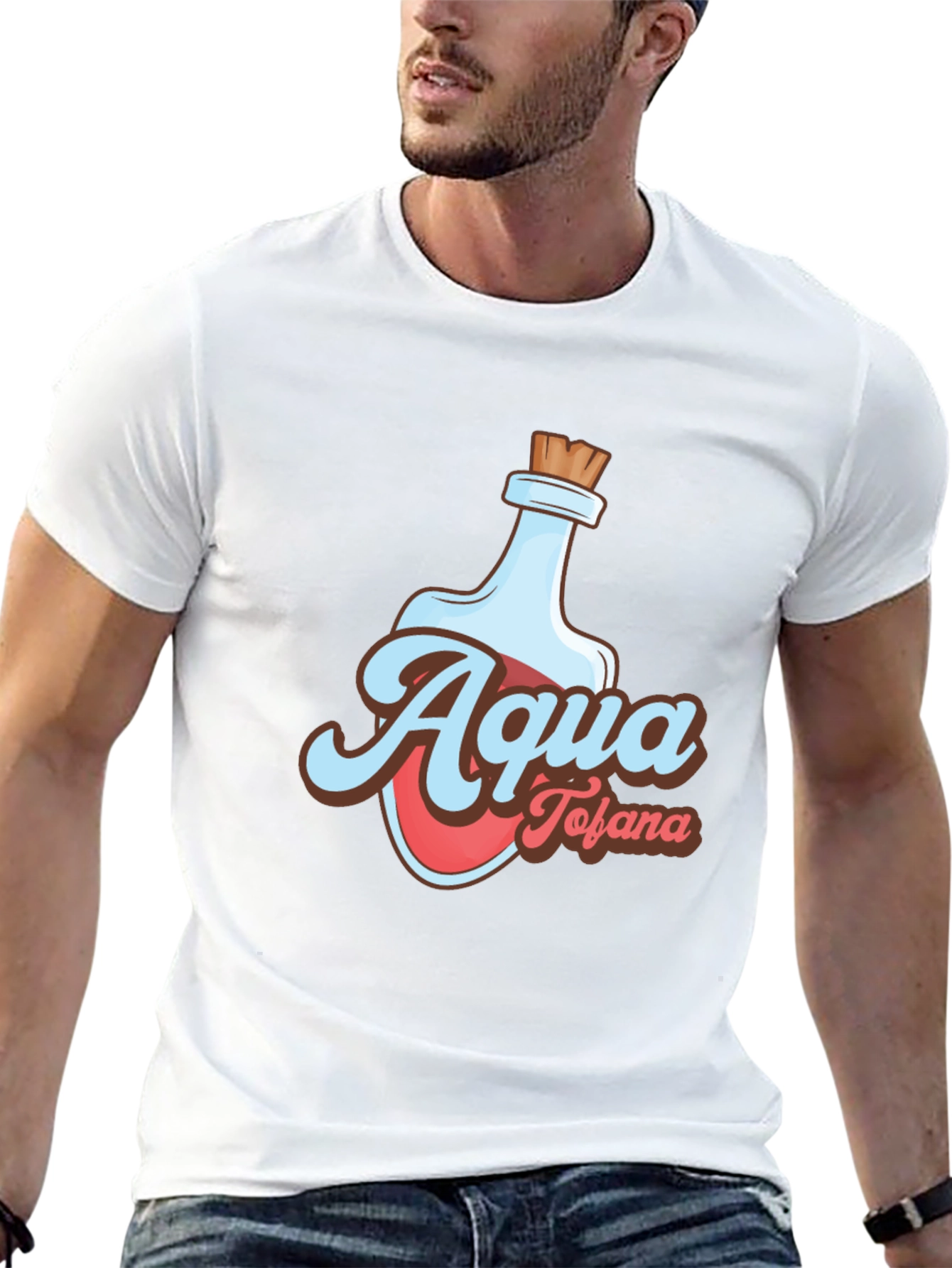 Black Aqua Tofana Graphic Tee - Stylish Poison Bottle Design view 13