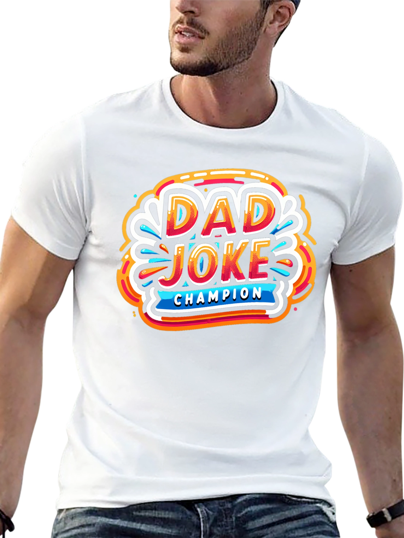 Black Dad Joke Champion Graphic T-Shirt view 13