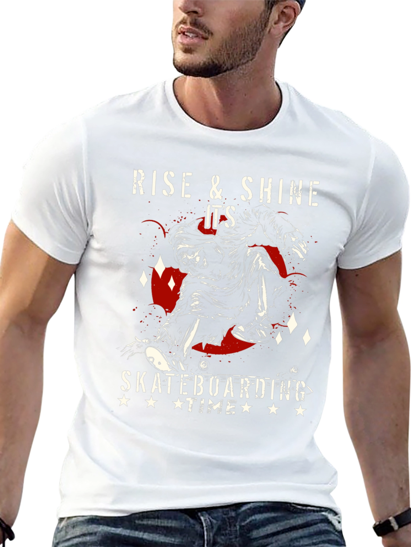 Black Rise & Shine Skateboarding Time Graphic Tee view 13