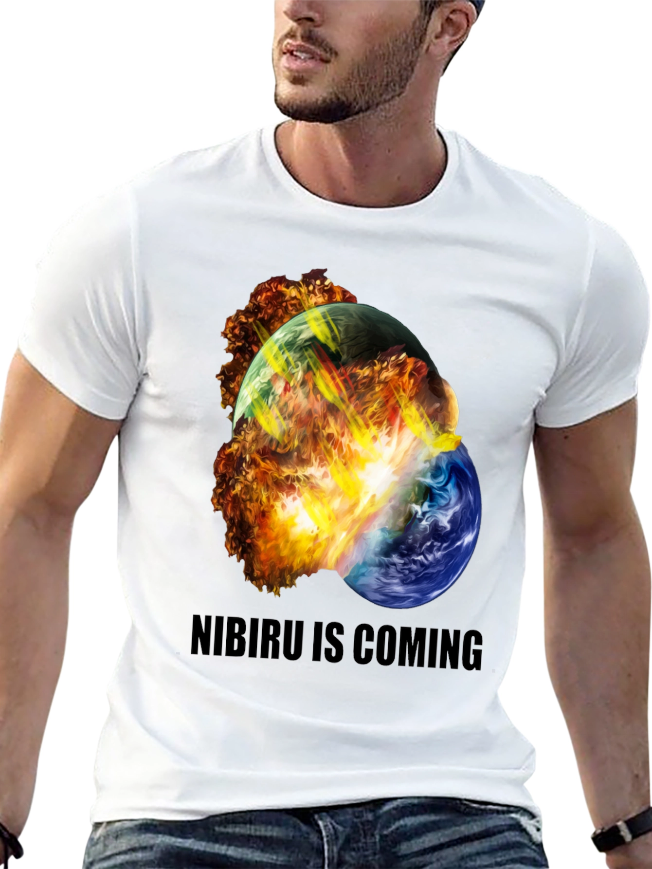 Black Nibiru Is Coming Graphic Tee view 13