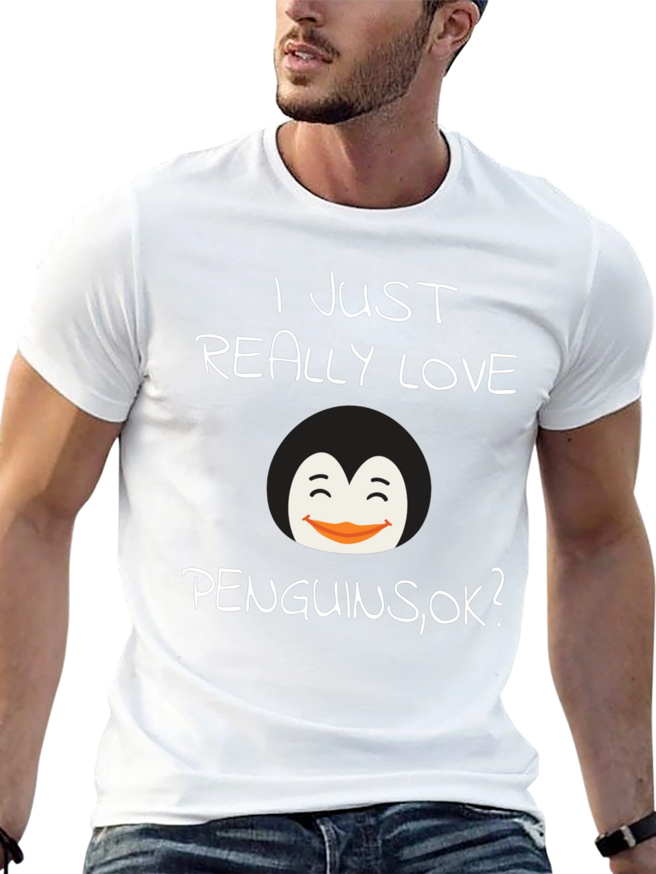 Black Penguin Lover T-Shirt - Cute Graphic Tee view 13