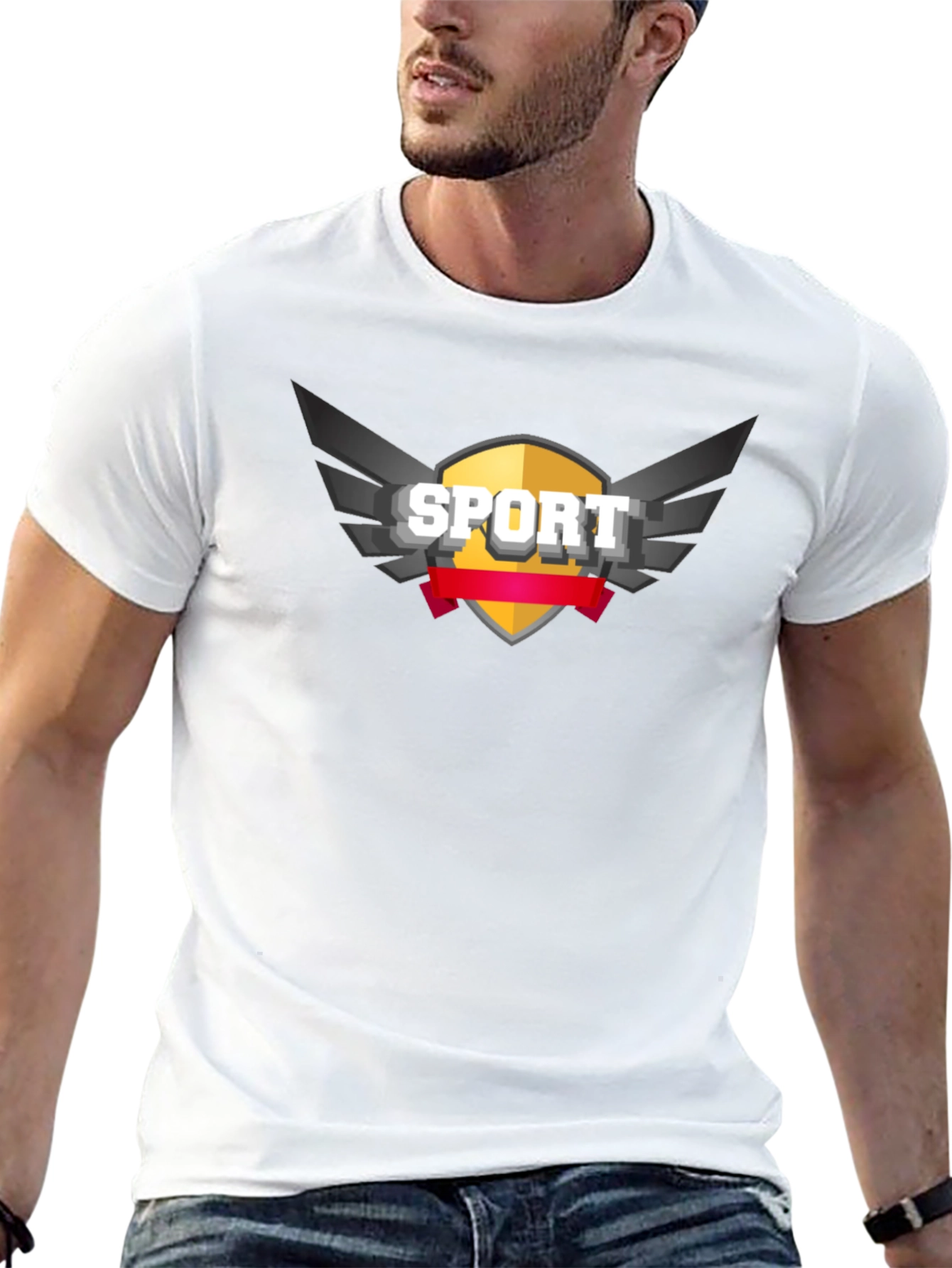 Sport Graphic Black T-Shirt - 13