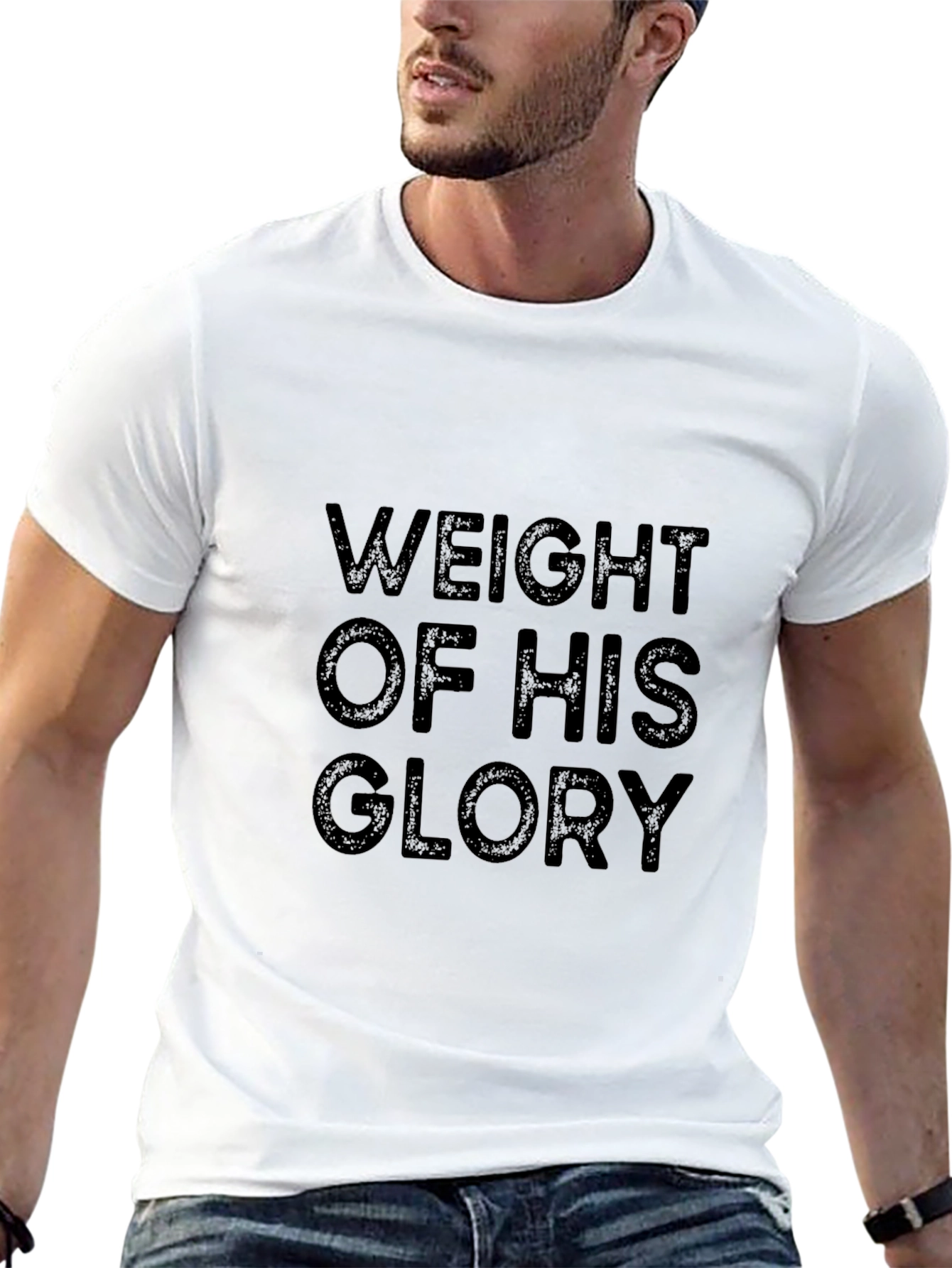 Black Weight of His Glory Graphic Tee view 13