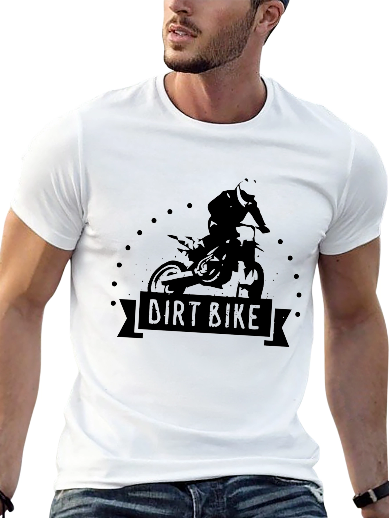 Dirt Bike Rider Graphic T-Shirt - Black - 13