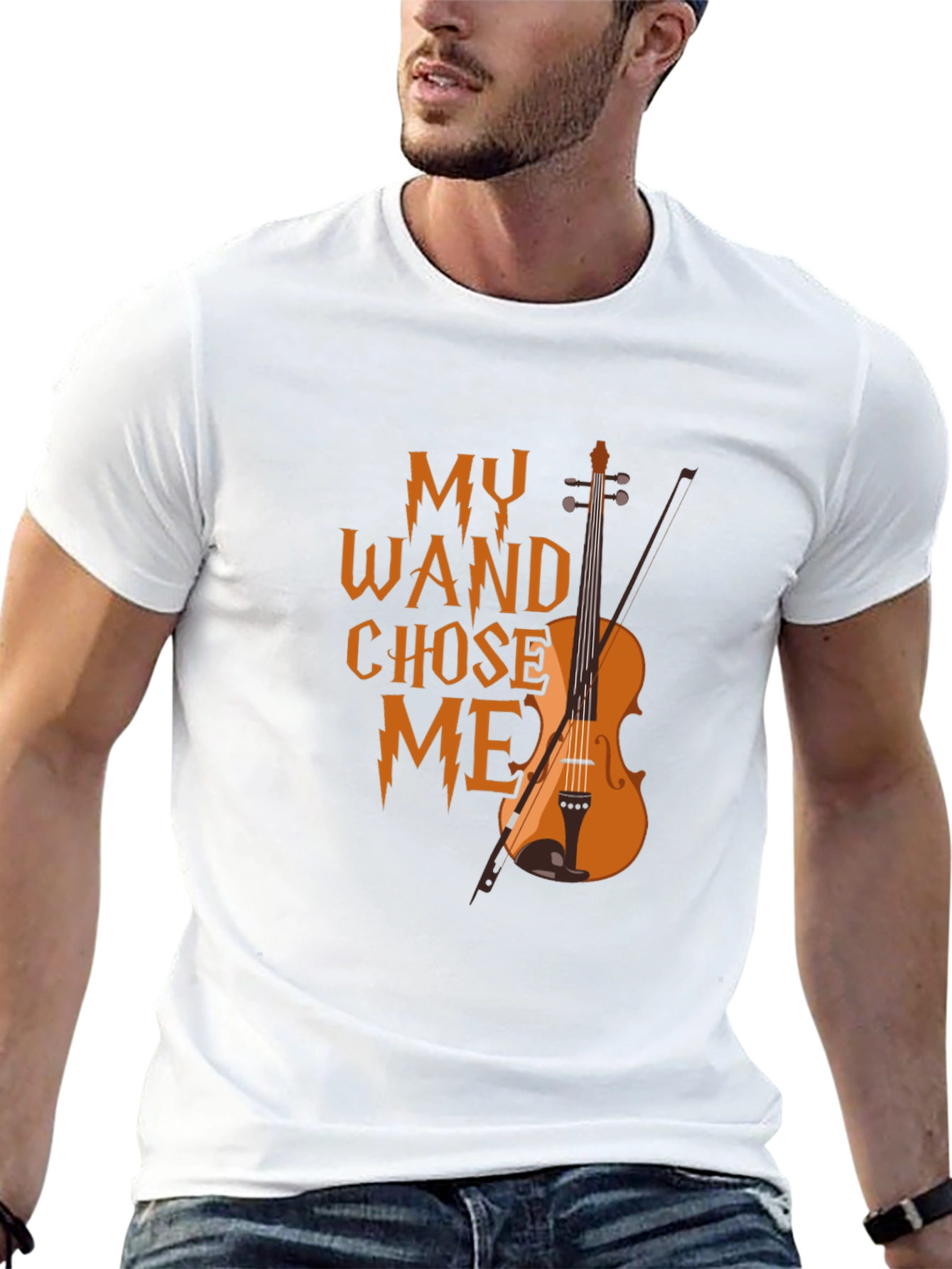 Black My Wand Chose Me Violin T-Shirt view 13