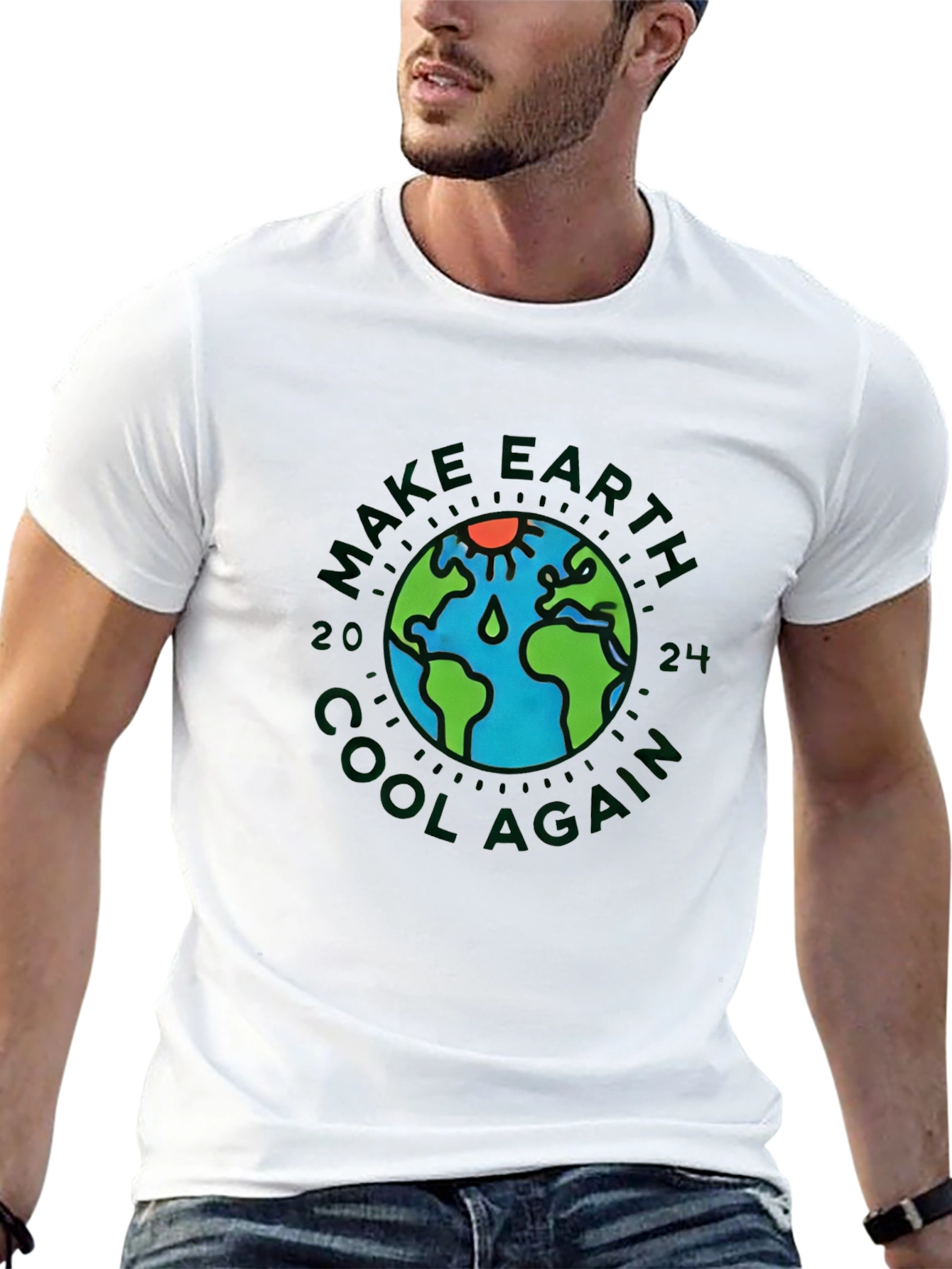 Black Cool Earth Graphic Tee view 13
