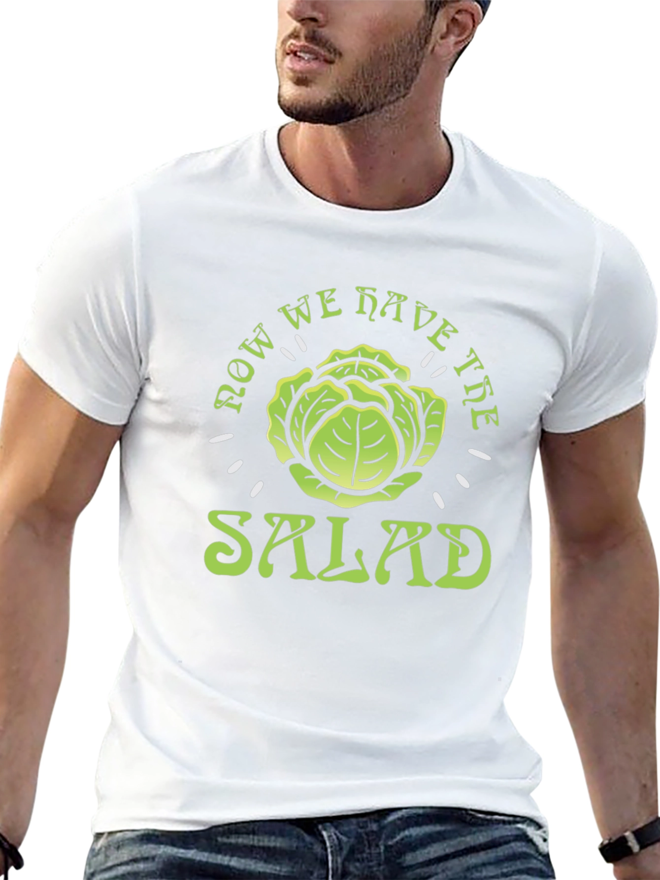 Black Now We Have the Salad T-Shirt - Funny Cabbage Tee view 13