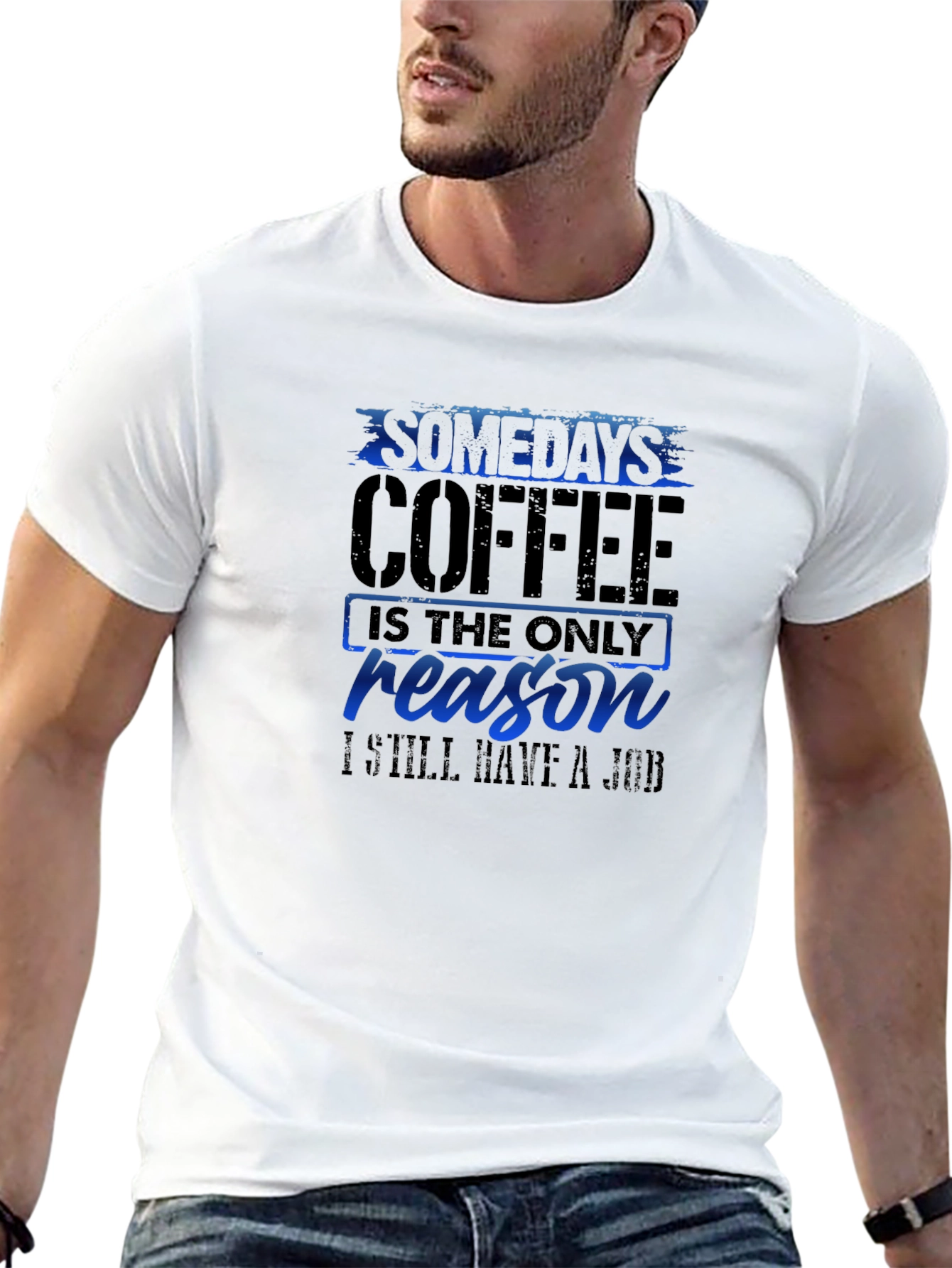 Black Coffee Reason T-Shirt Funny Job Tee view 13