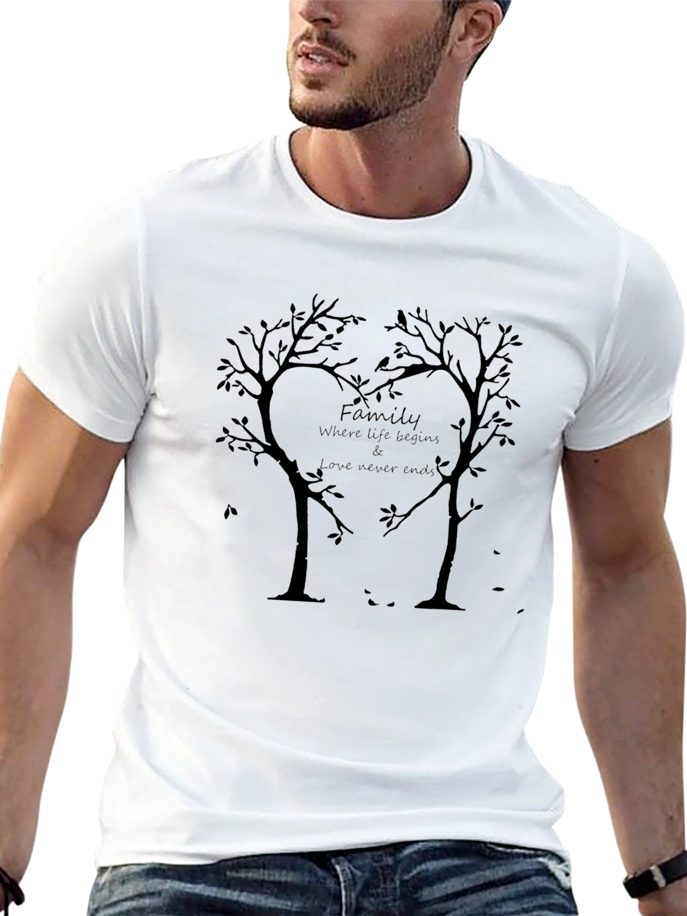 Black Family Tree Love T-Shirt - Where Life Begins view 13
