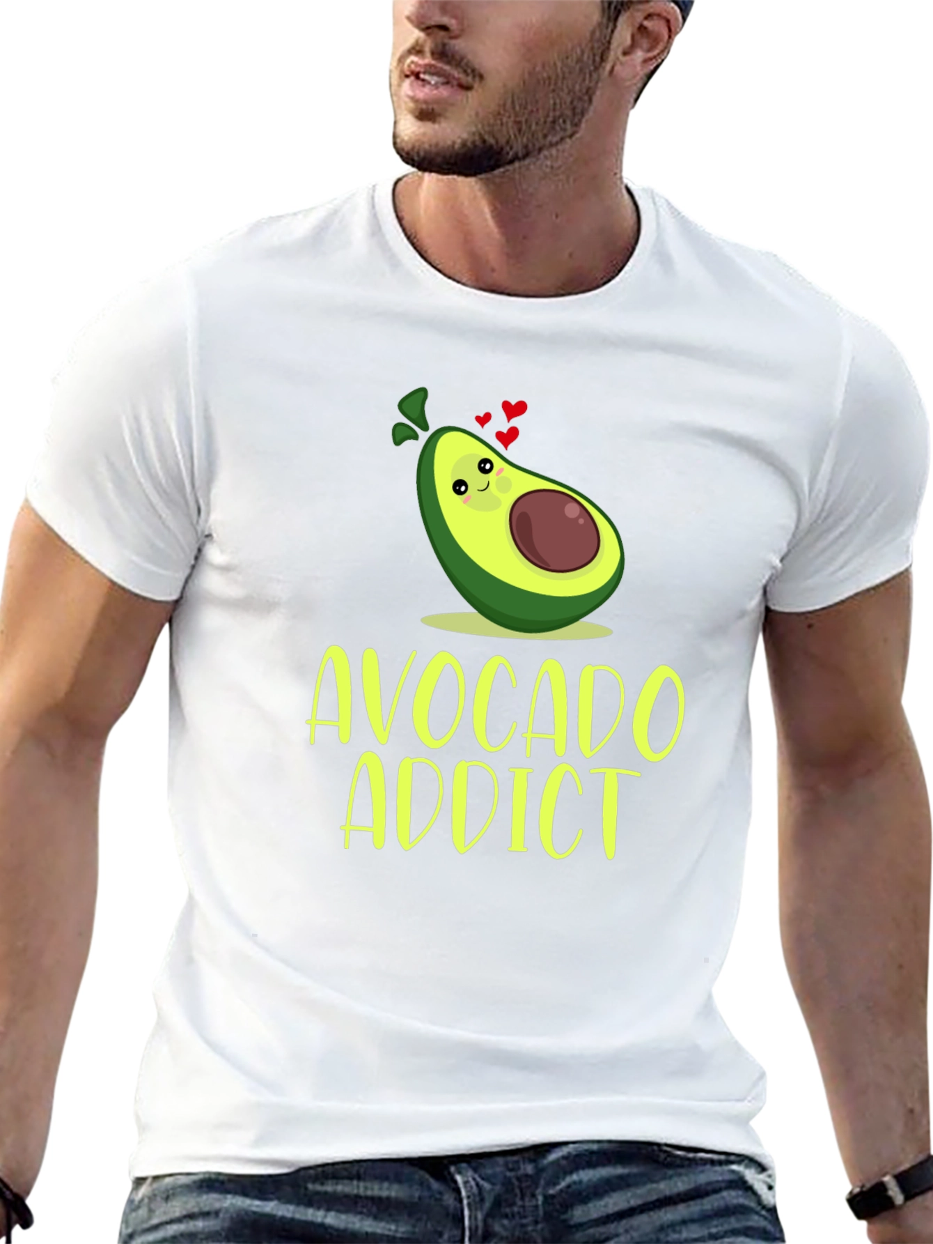 Black Avocado Addict Graphic Tee - Trendy Foodie T-Shirt view 13