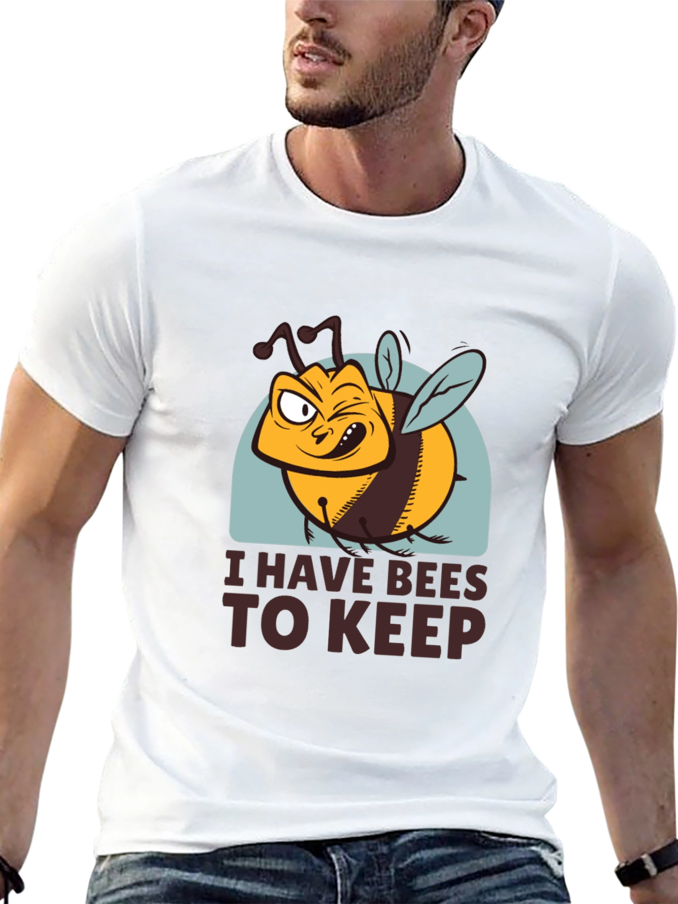 Black I Have Bees To Keep Funny T-Shirt view 13