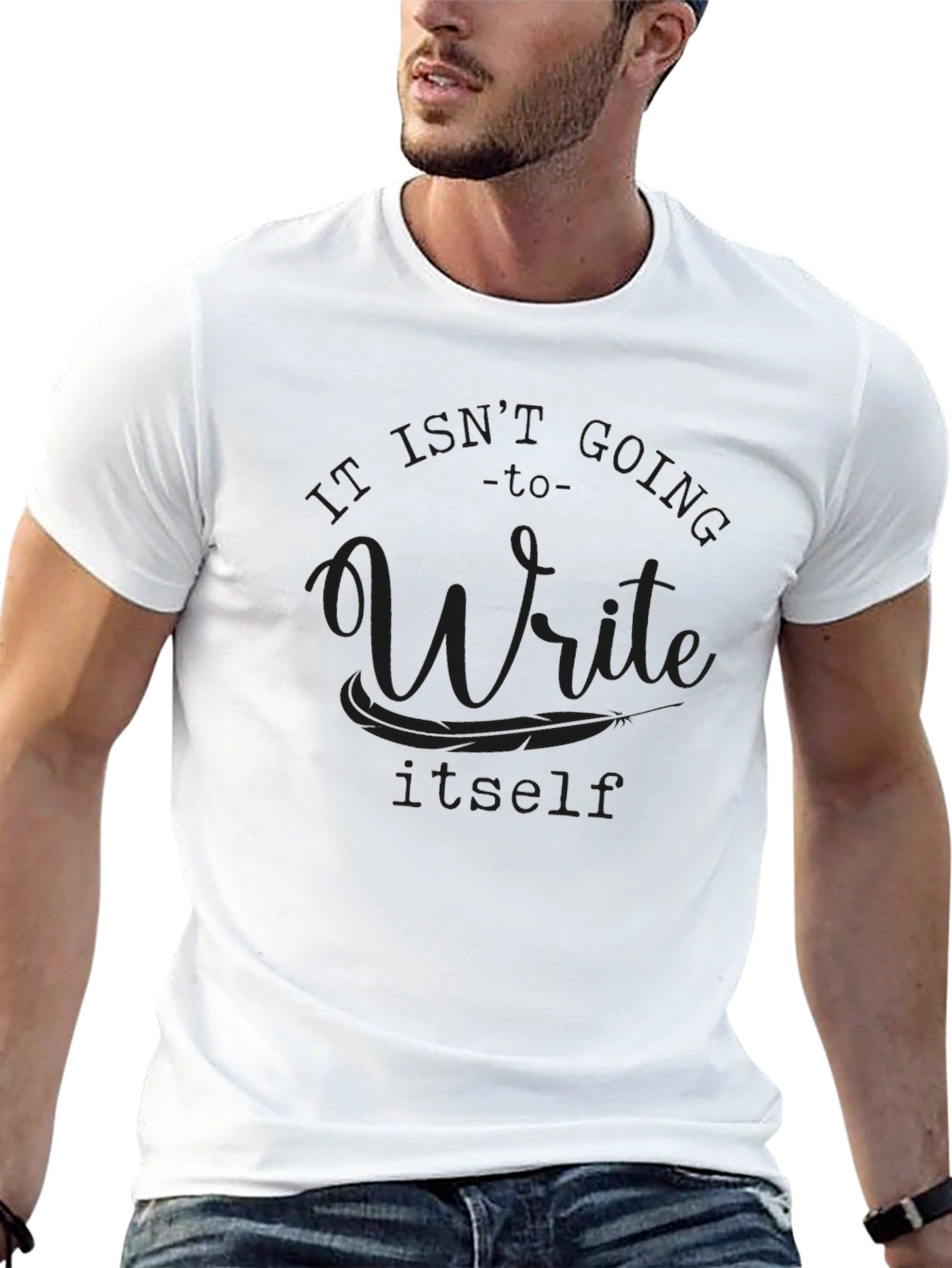 Black Black "I'm Not Going To Write Itself" Graphic T-Shirt view 13