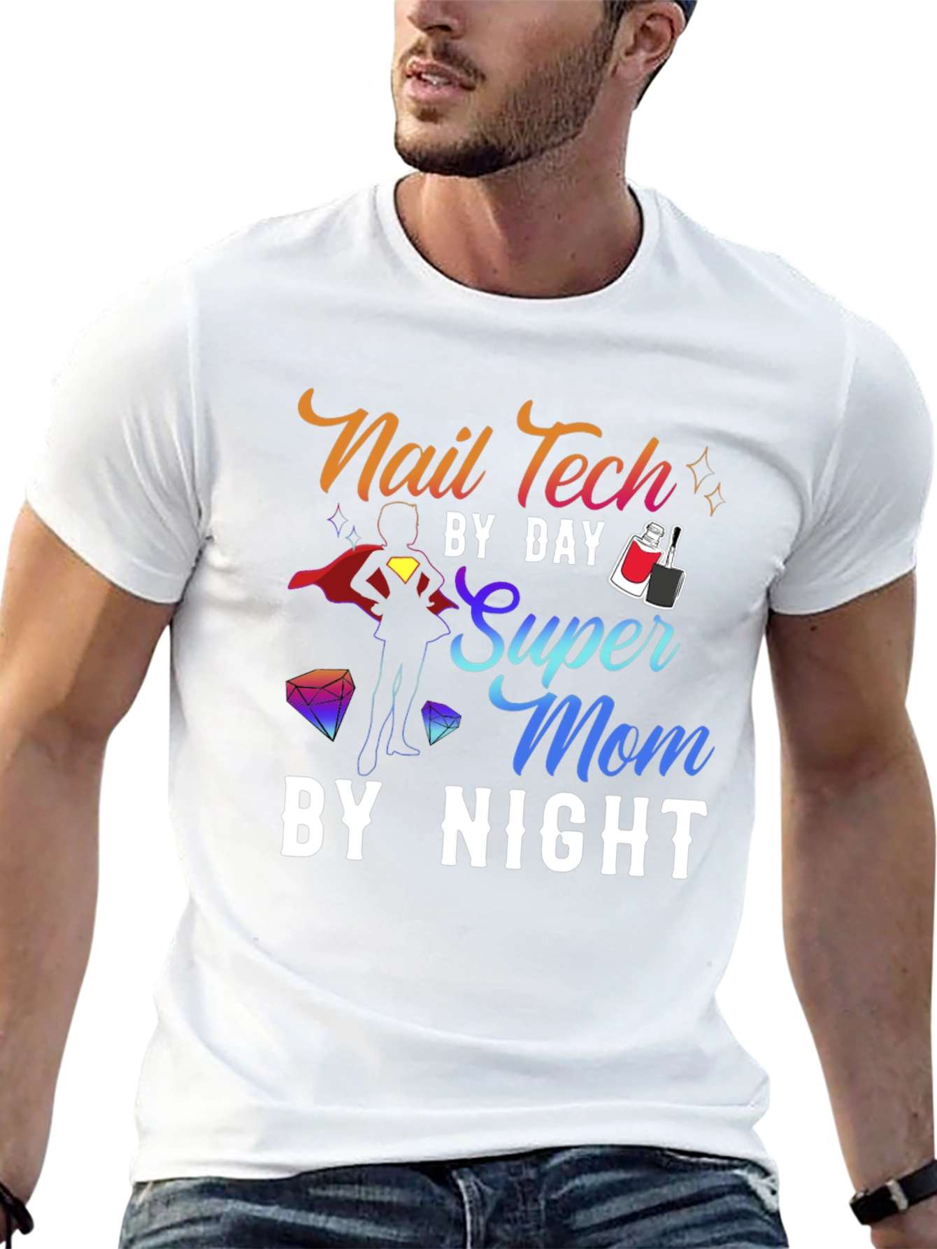 Nail Tech Super Mom T-Shirt - 13