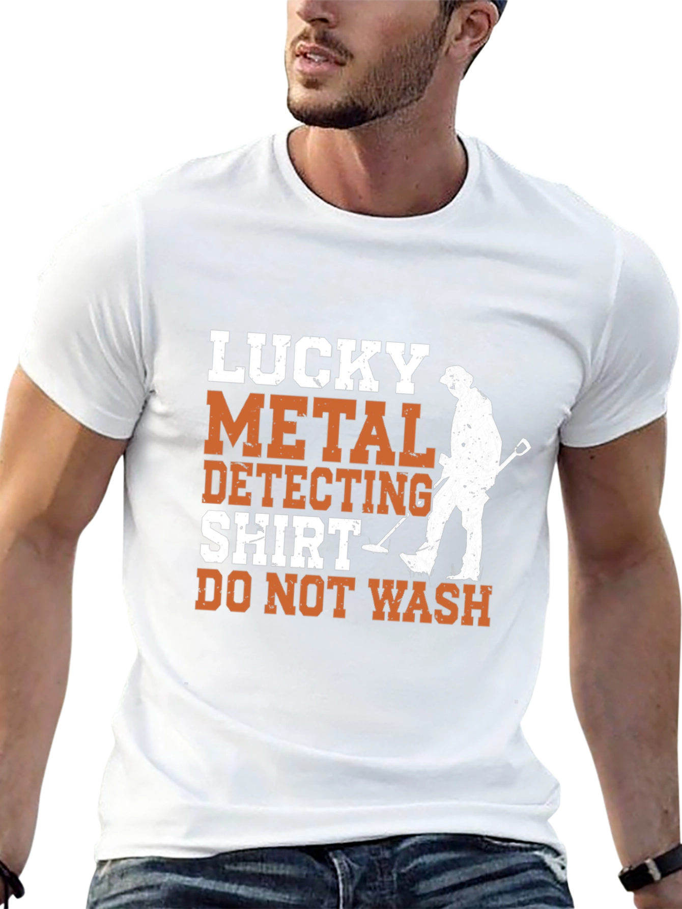Black Lucky Metal Detecting Shirt - Funny Hobby Tee view 13