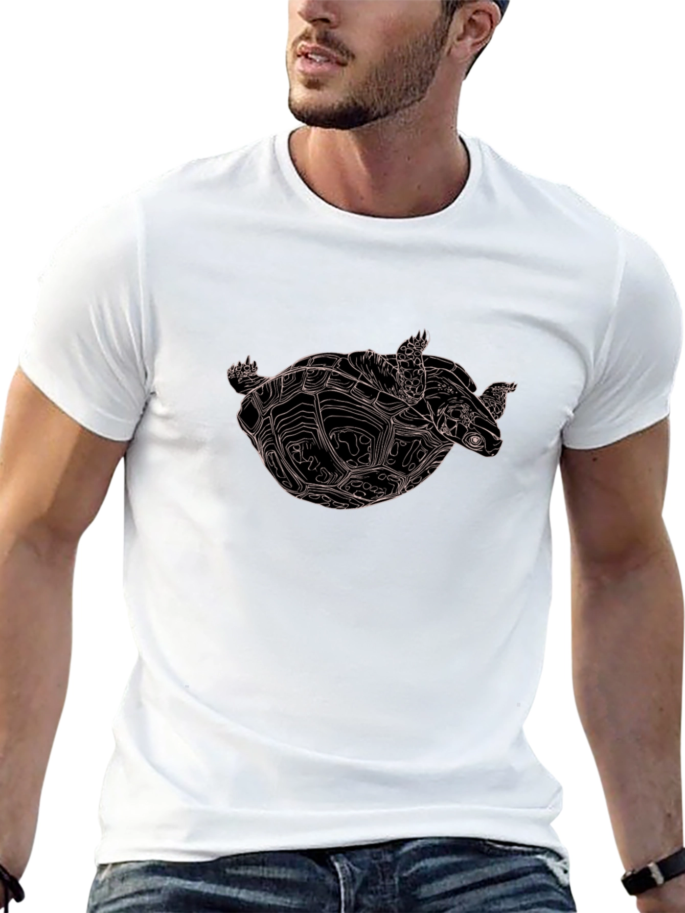 Black Black Turtle Graphic Tee view 13