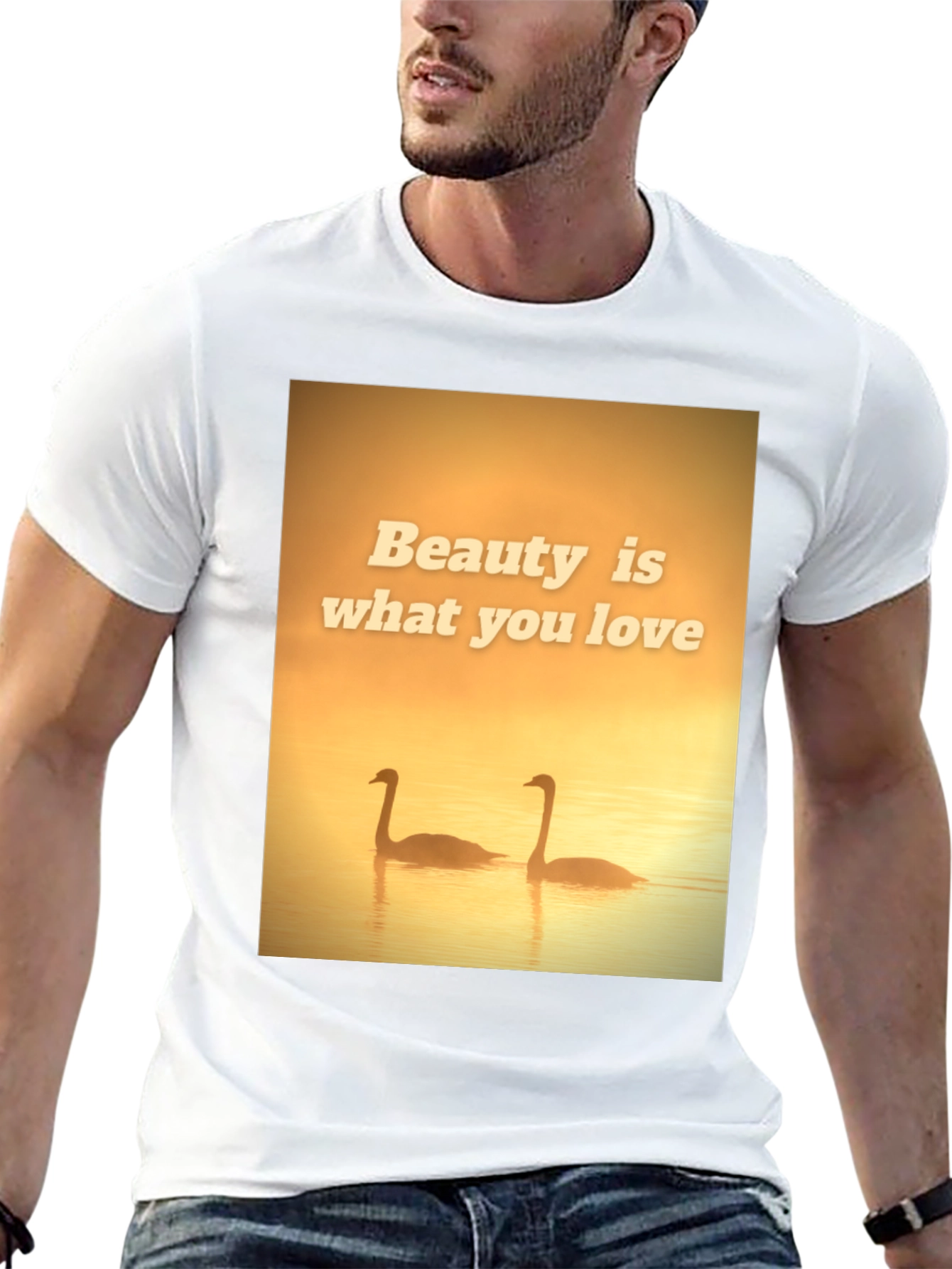 Black Beauty Swans Graphic T-Shirt view 13