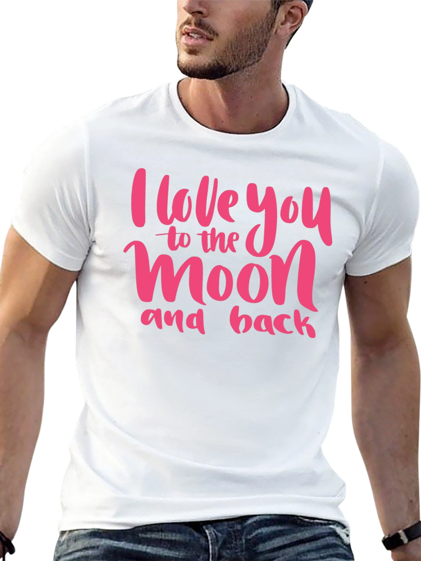 Black I Love You to the Moon and Back T-Shirt view 13