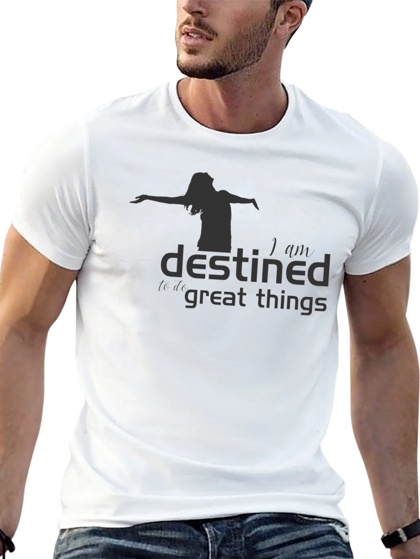 Black Destined For Great Things Graphic Tee - Black view 13