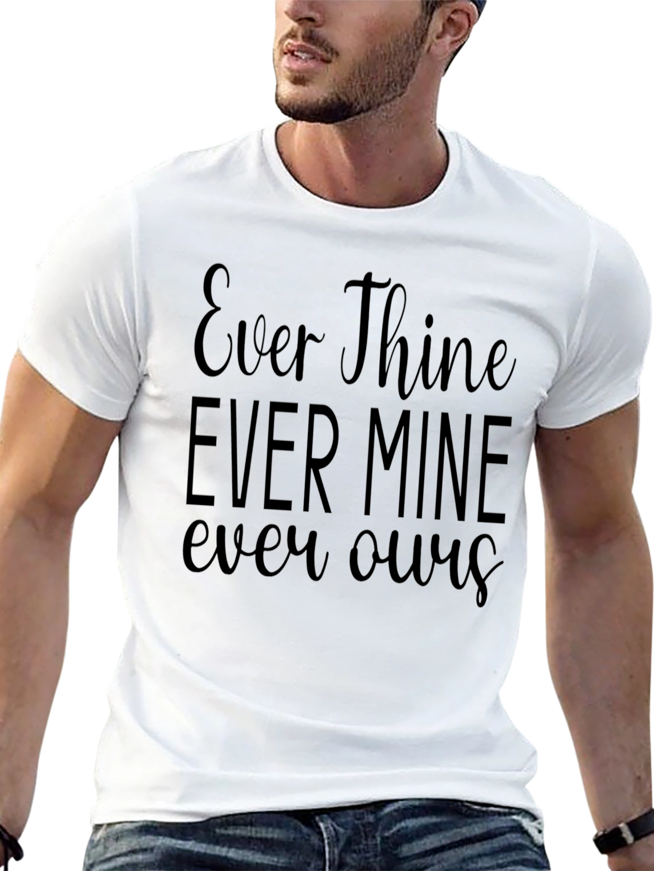 Black Ever Thine Ever Mine Ever Ours Black T-Shirt view 13