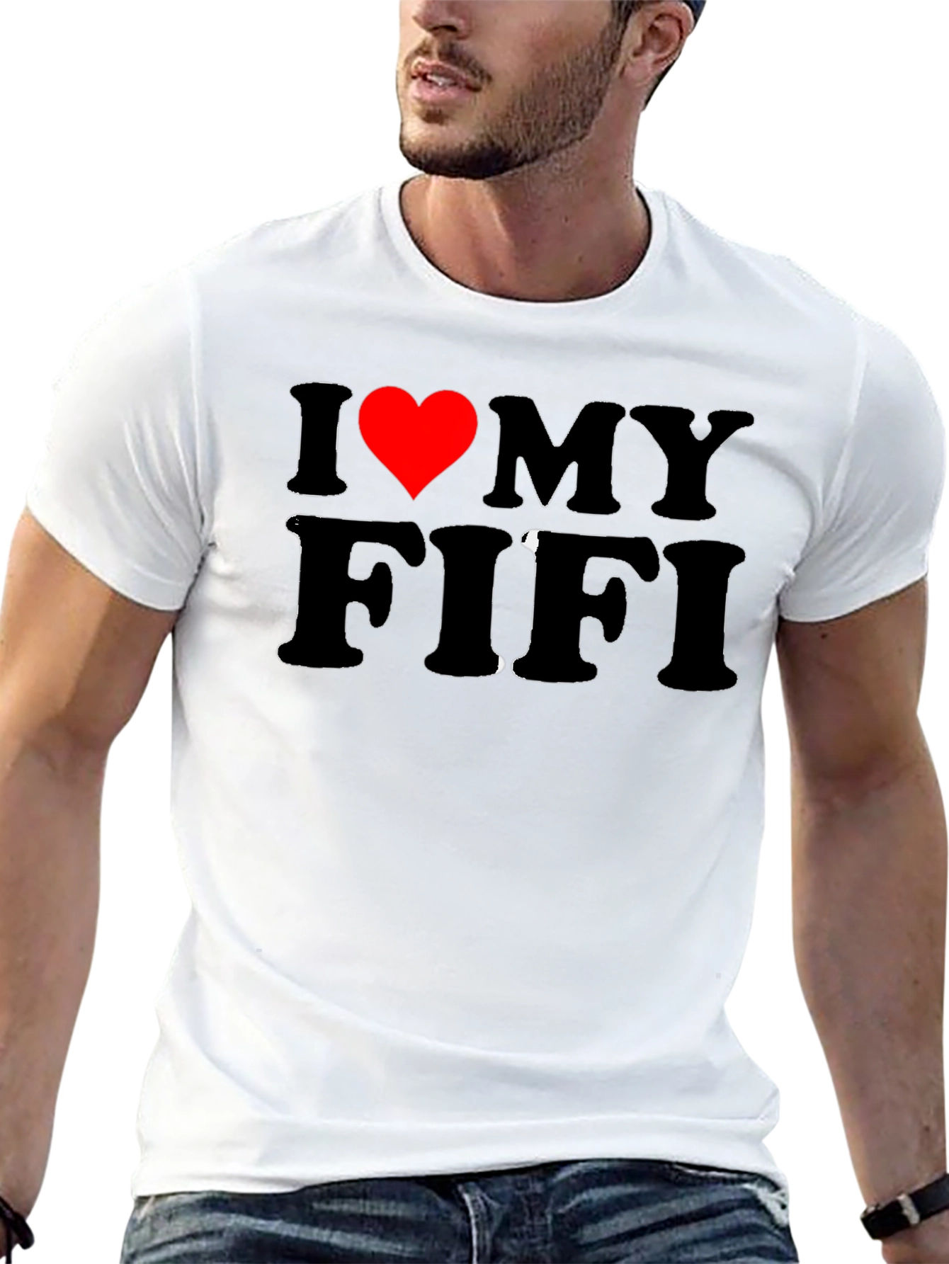 Black I Heart My Fifi Black T-Shirt Novelty Tee view 13