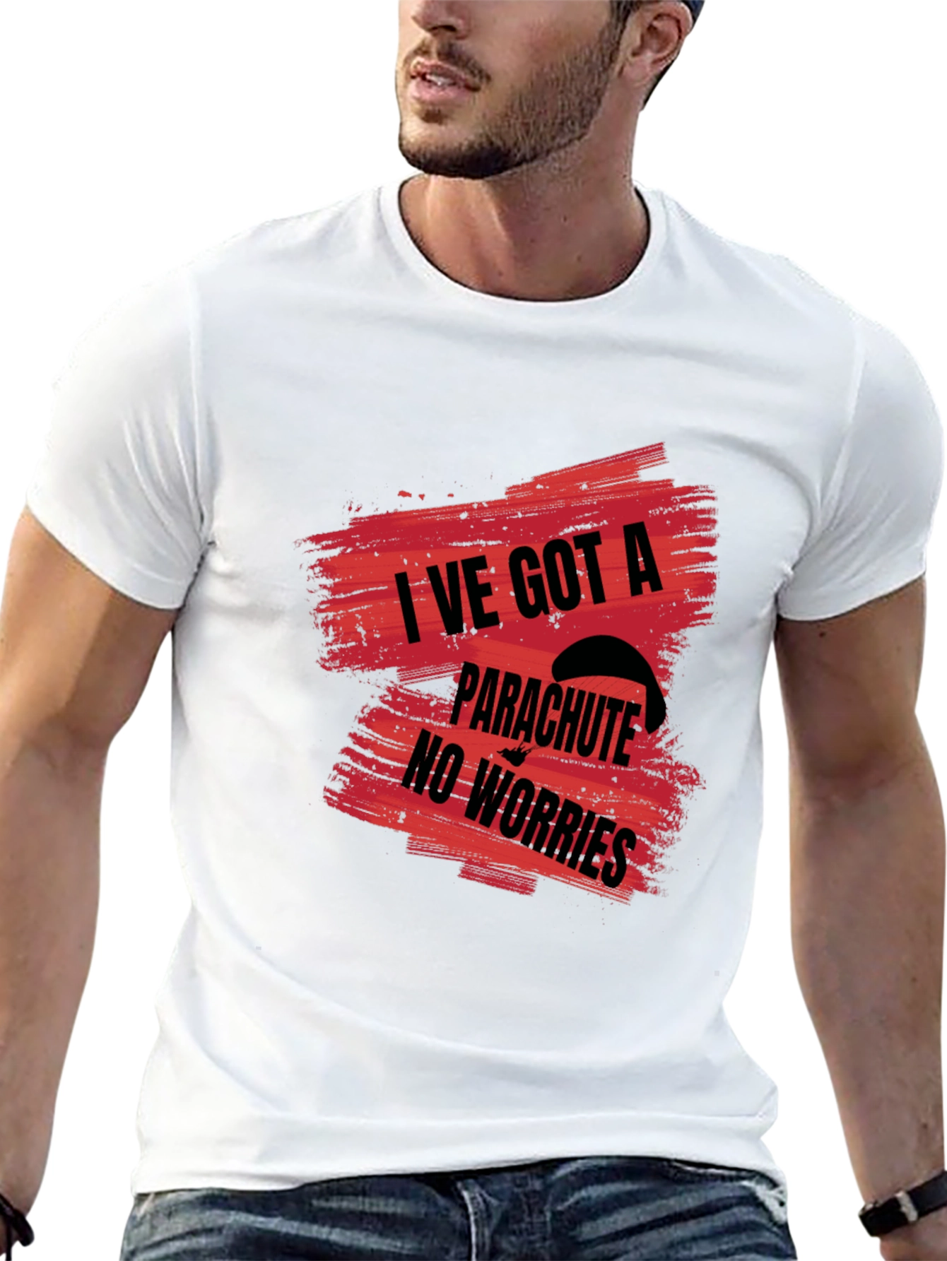 Black I've Got a Parachute T-Shirt view 13