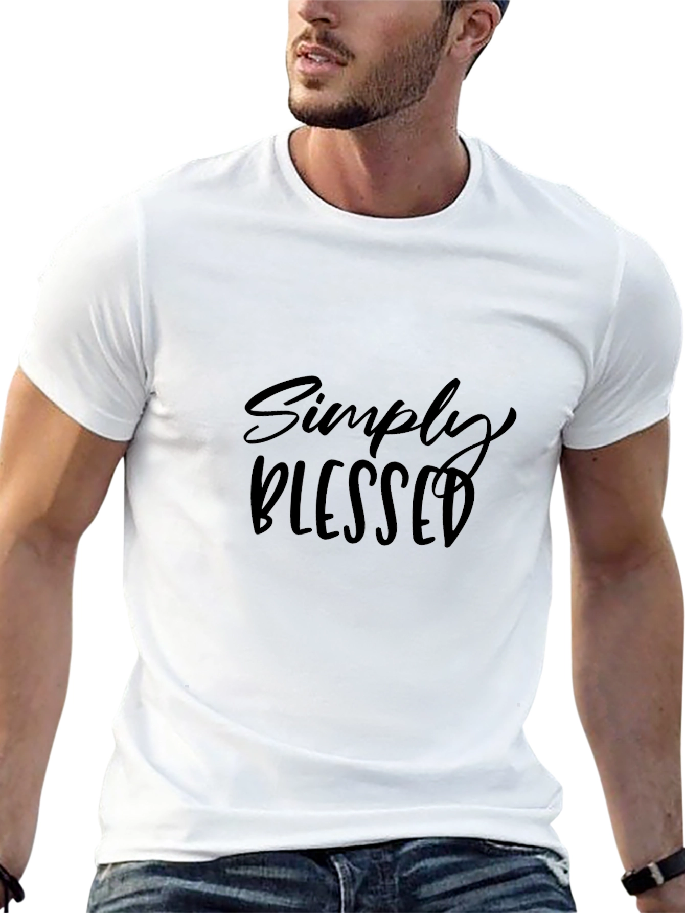 Black Simply Blessed Black Graphic T-Shirt view 13