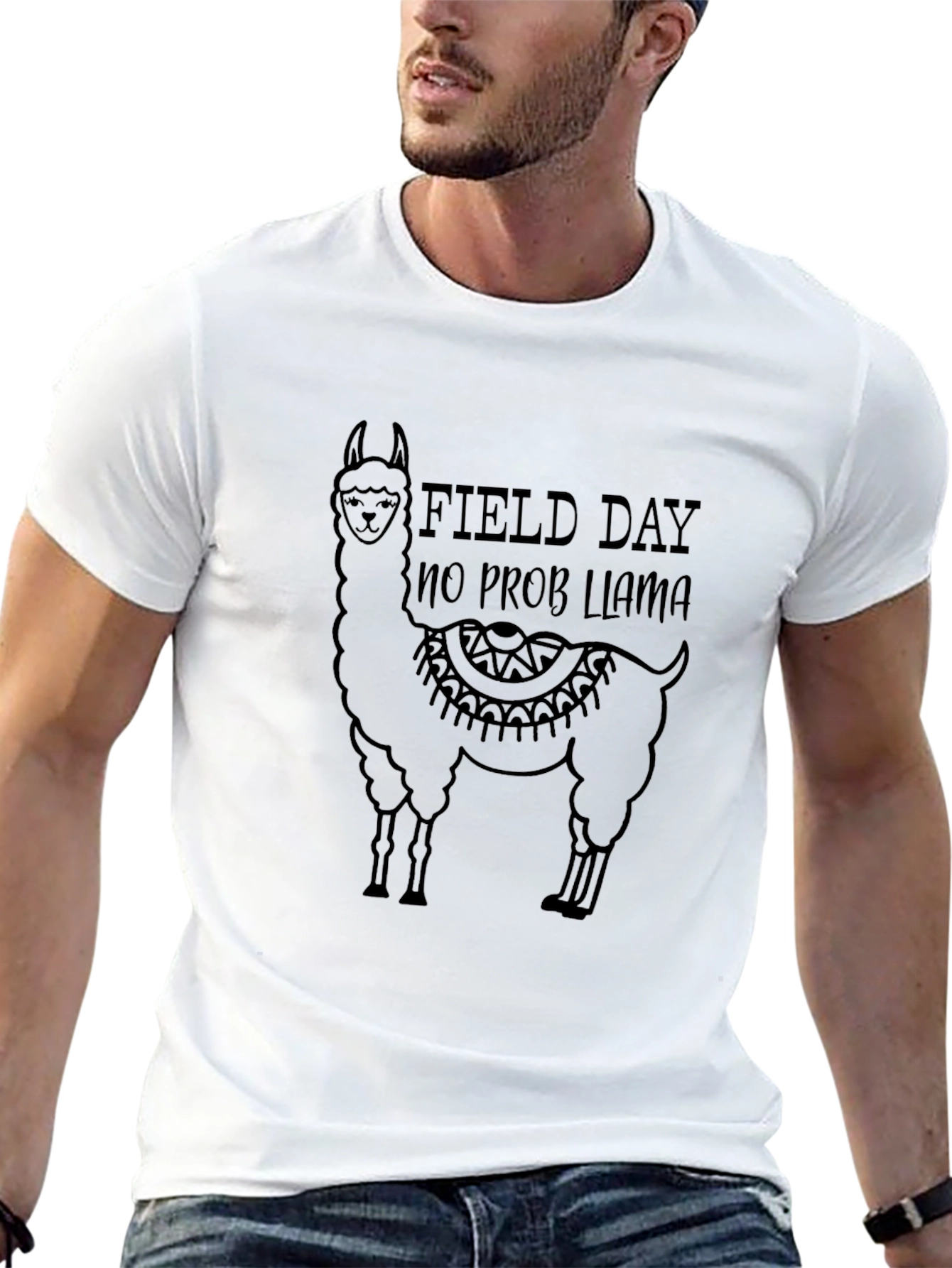 Black Field Day No Prob Llama Black T-Shirt view 13