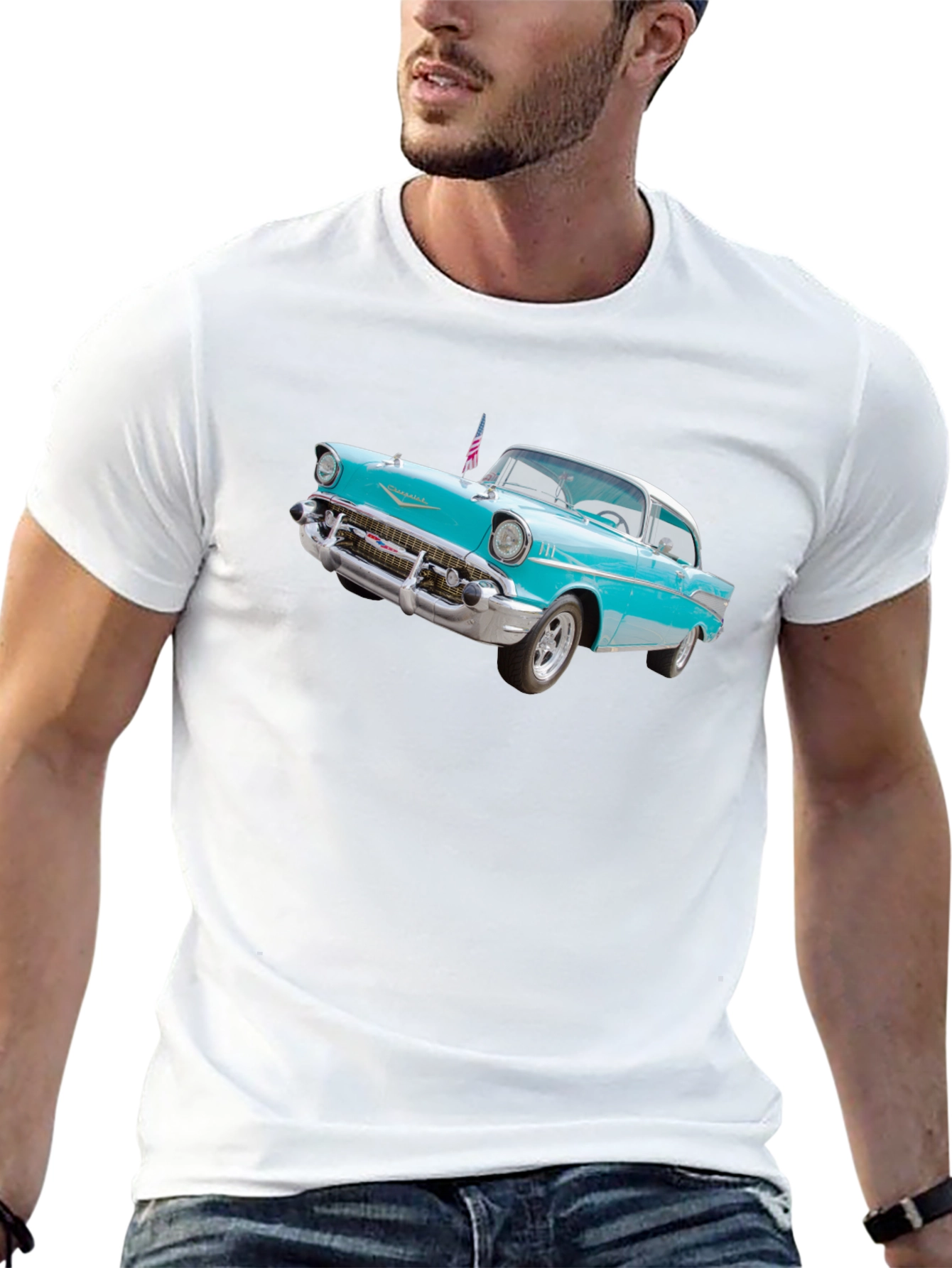 Black Vintage Car Graphic T-Shirt view 13