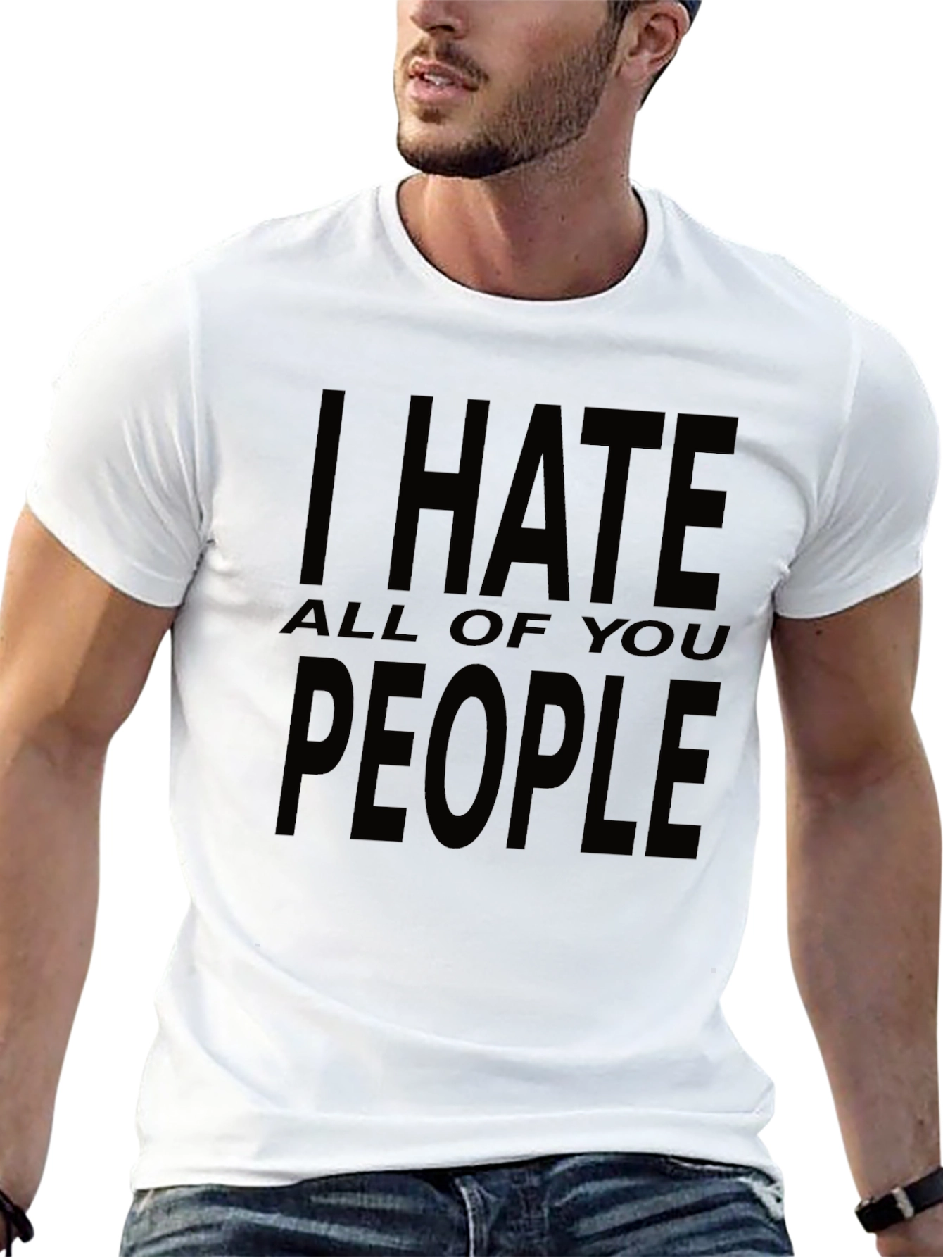 Black I Hate All of You People Graphic Tee view 13