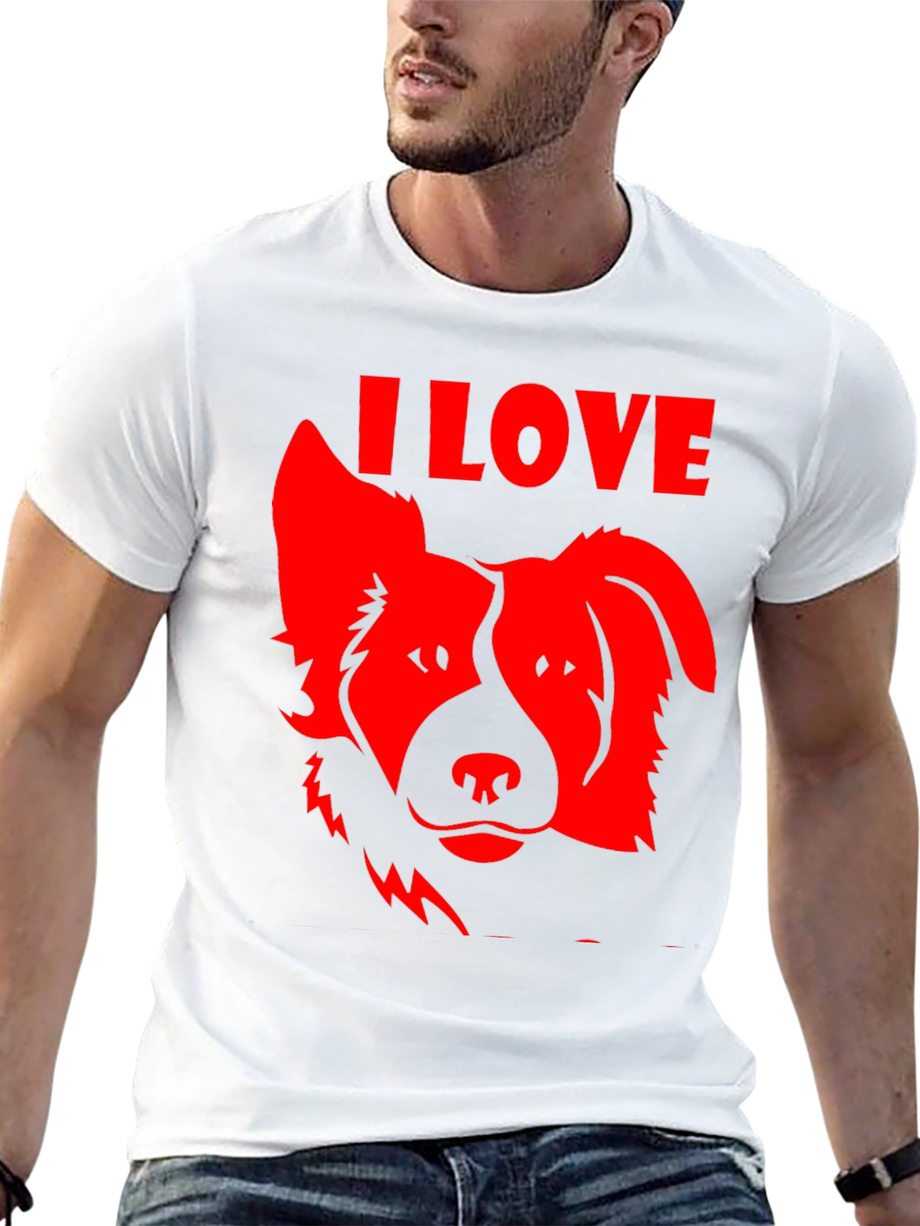 Black I Love Dogs Graphic Tee - Black view 13