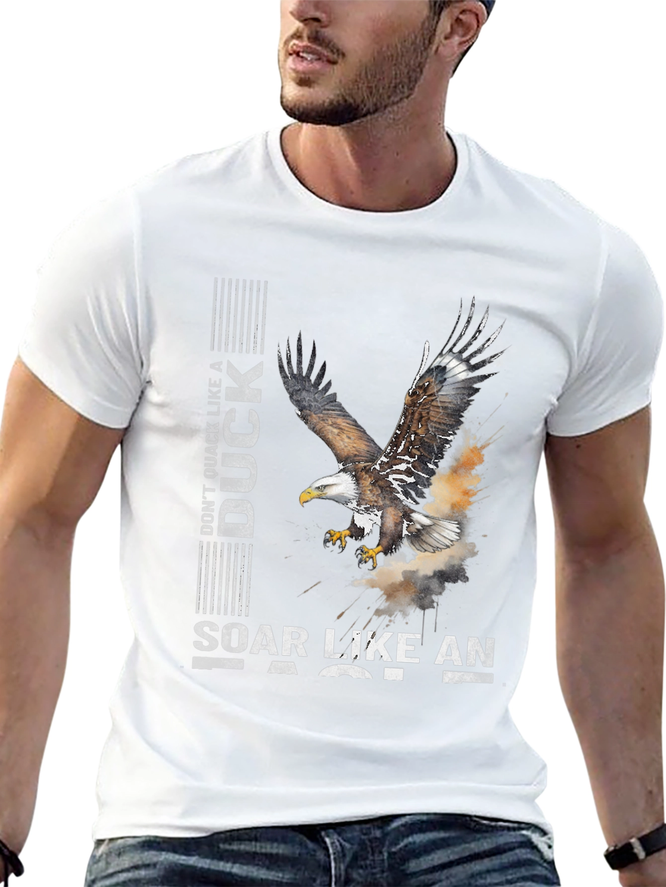Black Don't Quack Like a Duck, Soar Like an Eagle Graphic Tee view 13