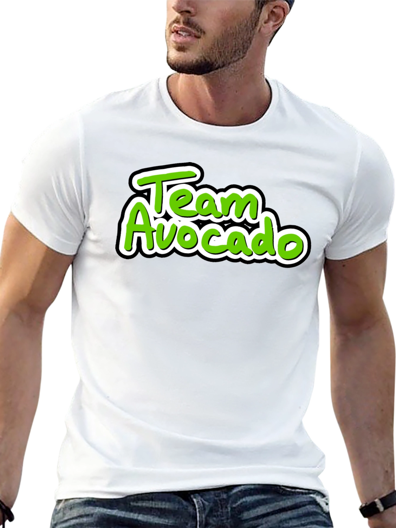 Black Team Avocado Graphic T-Shirt view 13