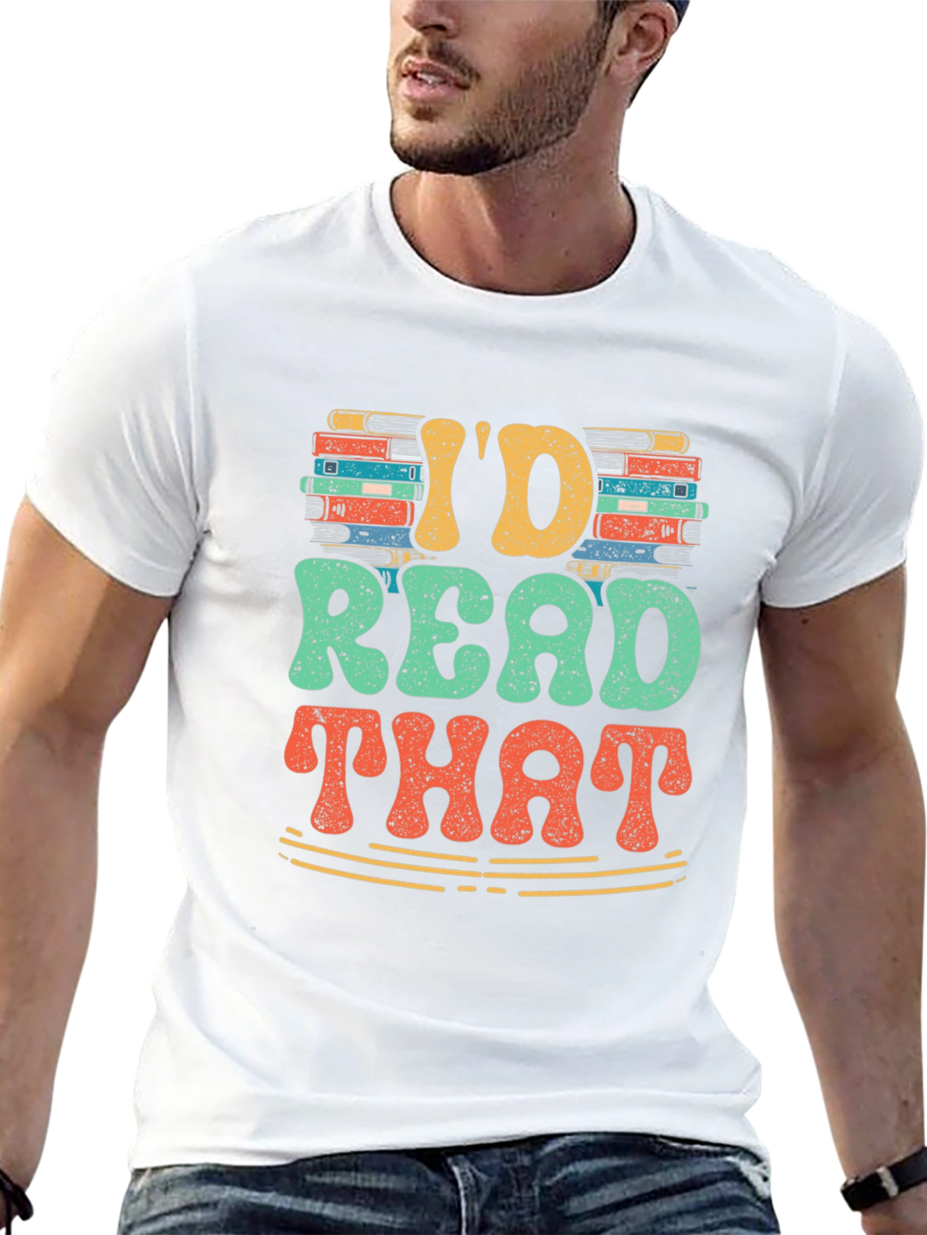 Black I'd Read That T-Shirt - Book Lover Tee view 13