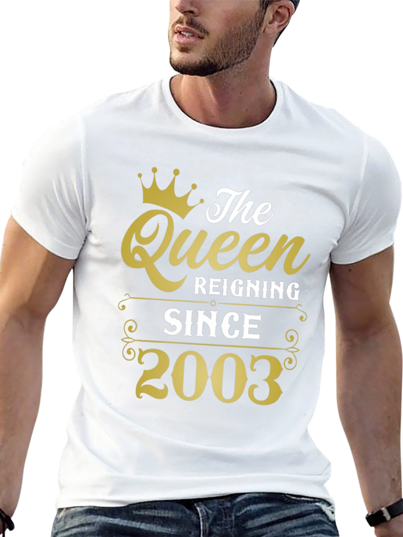 Black The Queen Reigning Since 2003 T-Shirt view 13