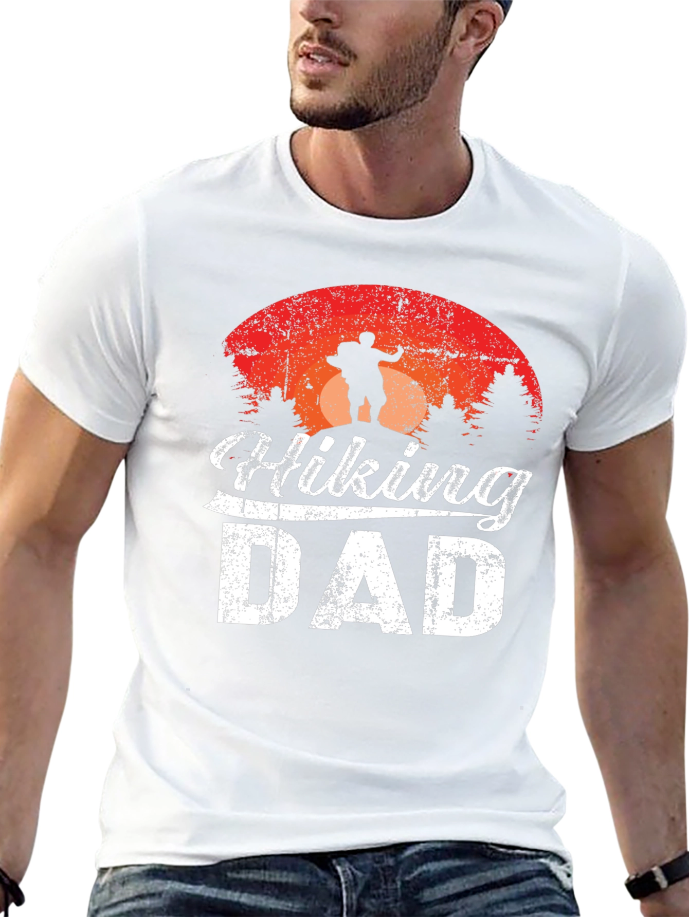 Black Hiking Dad T-Shirt - Outdoor Adventure Apparel view 13