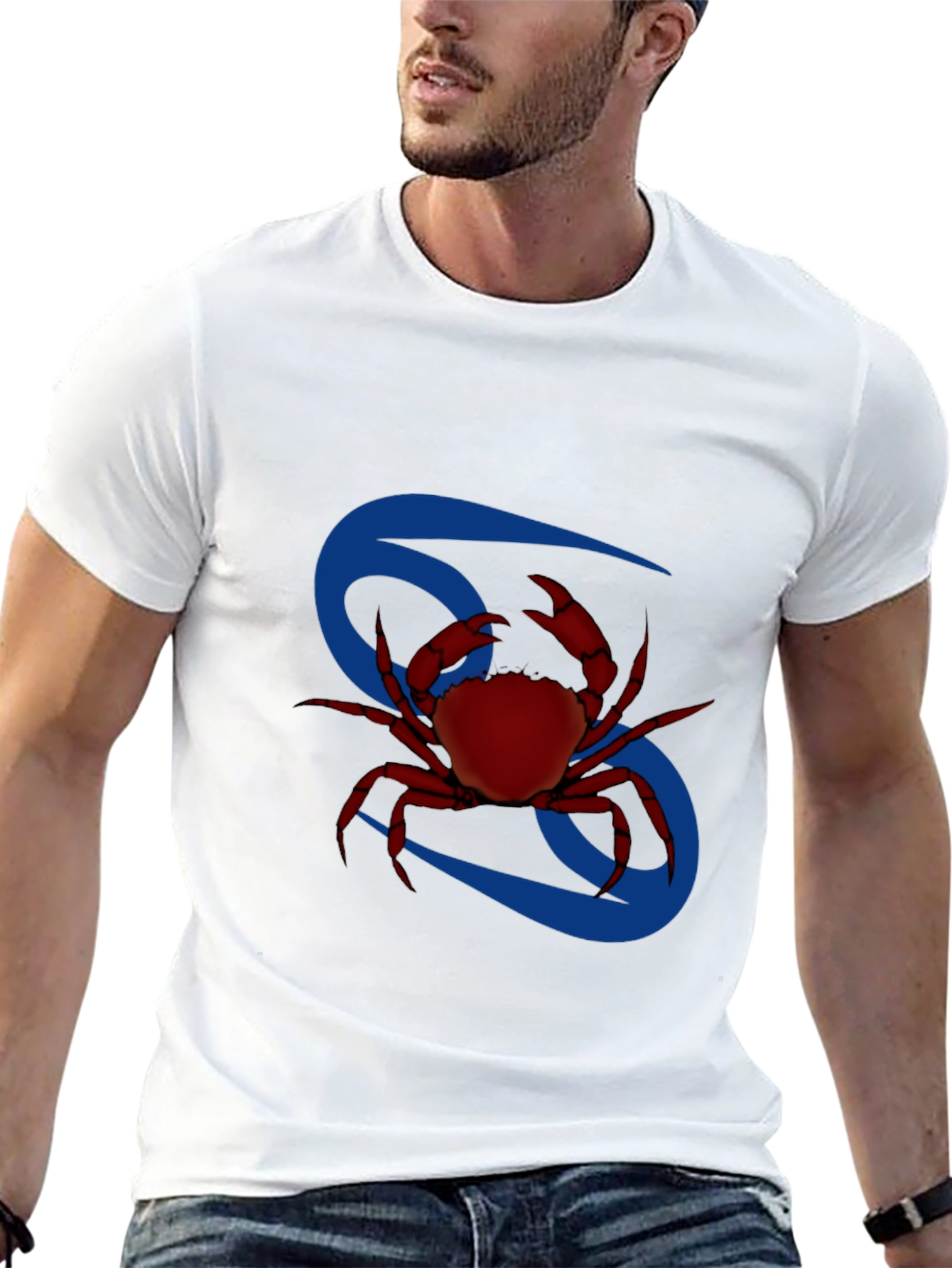 Cancer Zodiac T-Shirt - Red Crab Design - 13