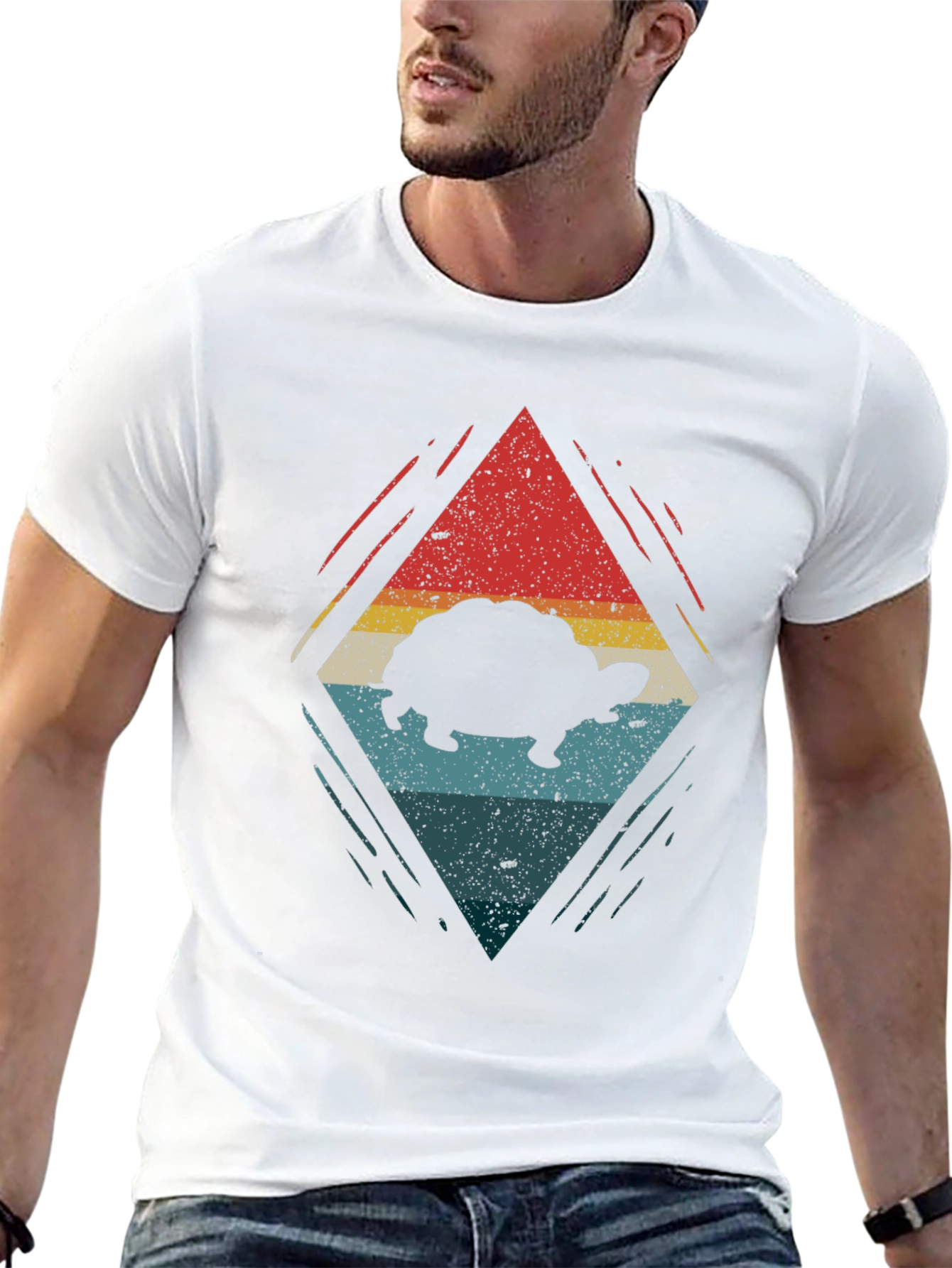 Black Retro Turtle Graphic Tee - Unisex view 13