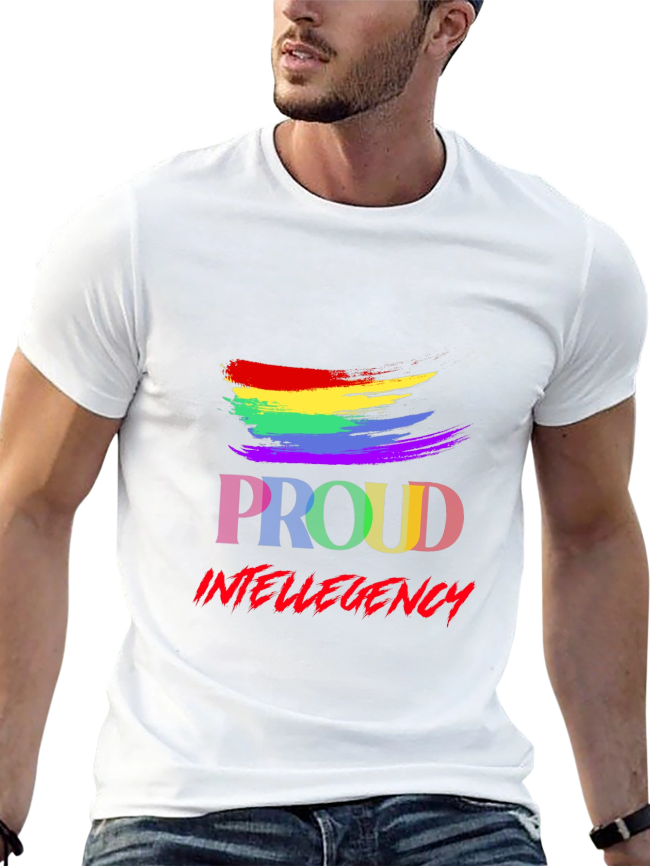 Black Proud Intellegency LGBTQ+ T-Shirt view 13