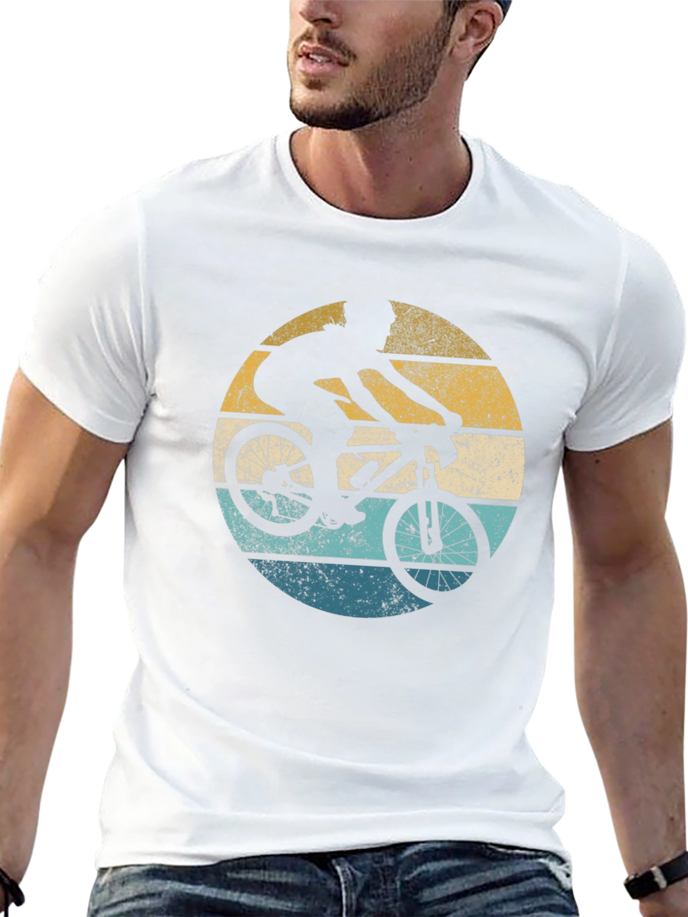 Black Retro Biker Graphic T-Shirt - Vintage Style view 13