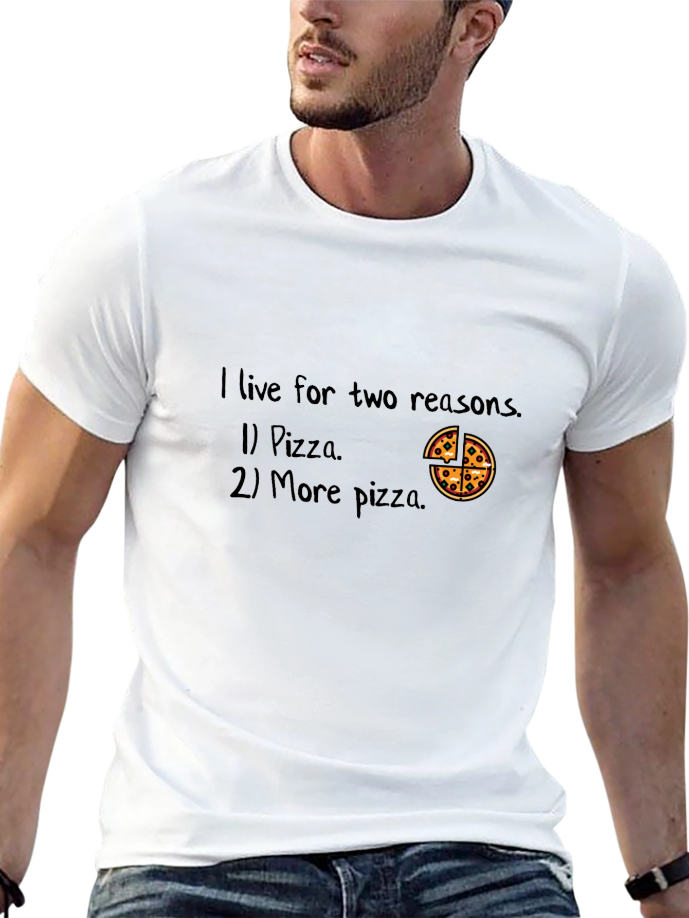 Black Pizza Lover T-Shirt - I Live For Pizza view 13