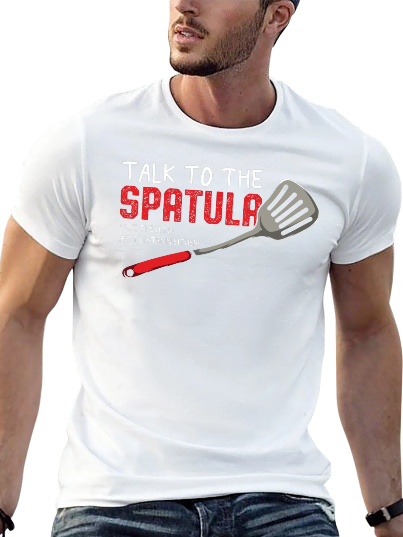 Black Talk to the Spatula T-Shirt - Funny Kitchen Humor Tee view 13