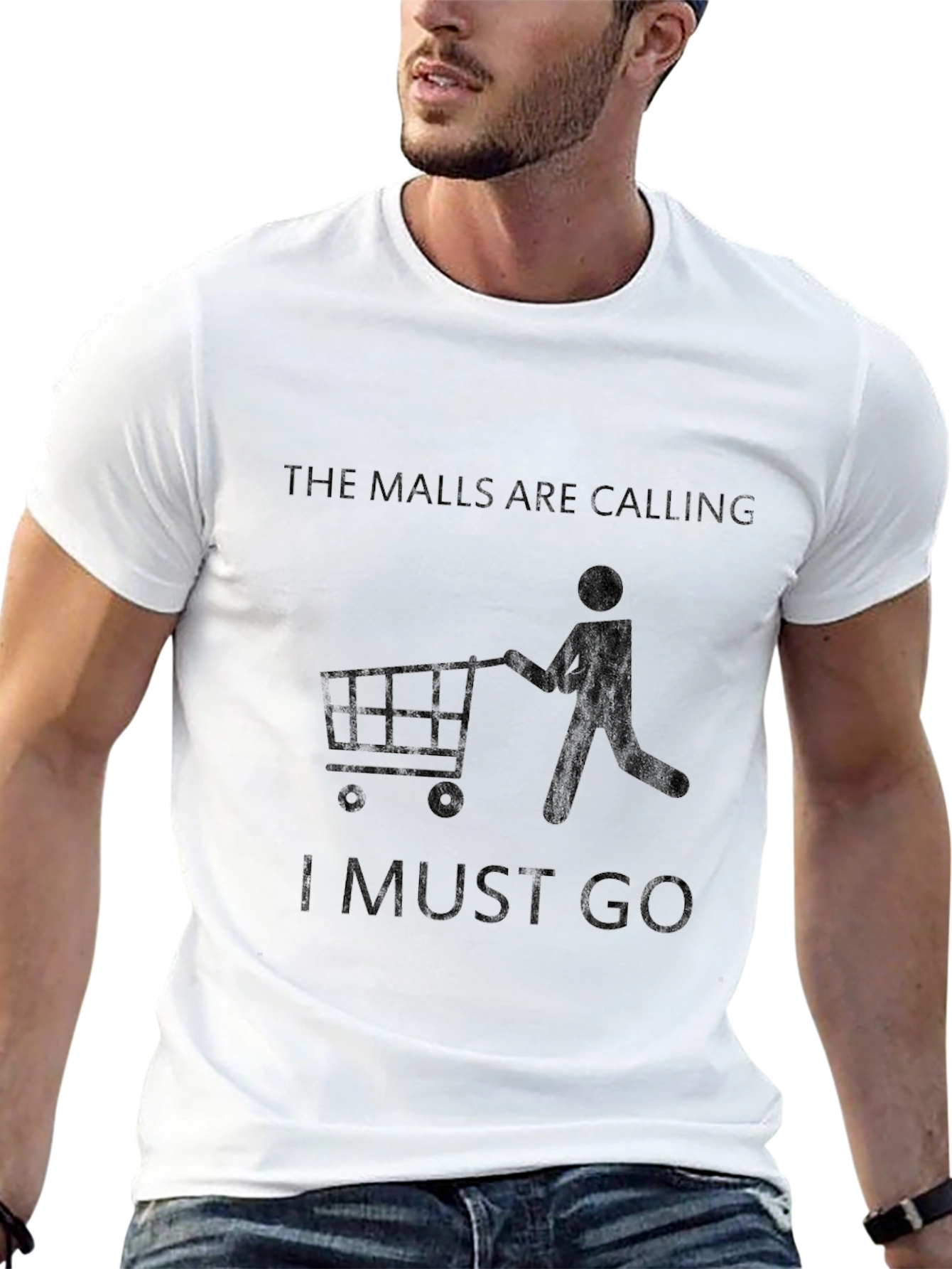 Black The Malls Are Calling T-Shirt: Shopping Lover's Tee view 13