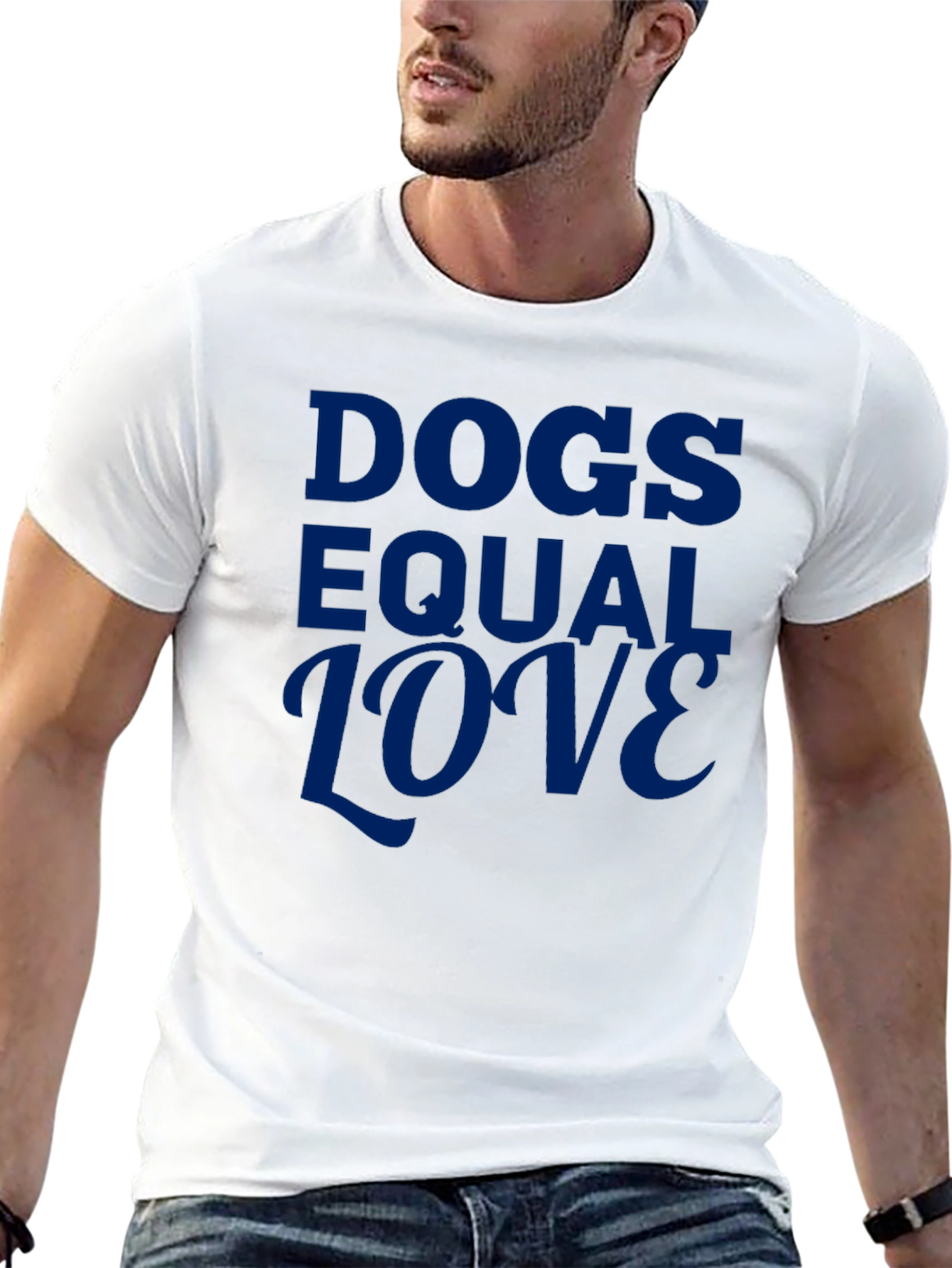 Black Dogs Equal Love Graphic Tee - Soft Cotton Blend view 13