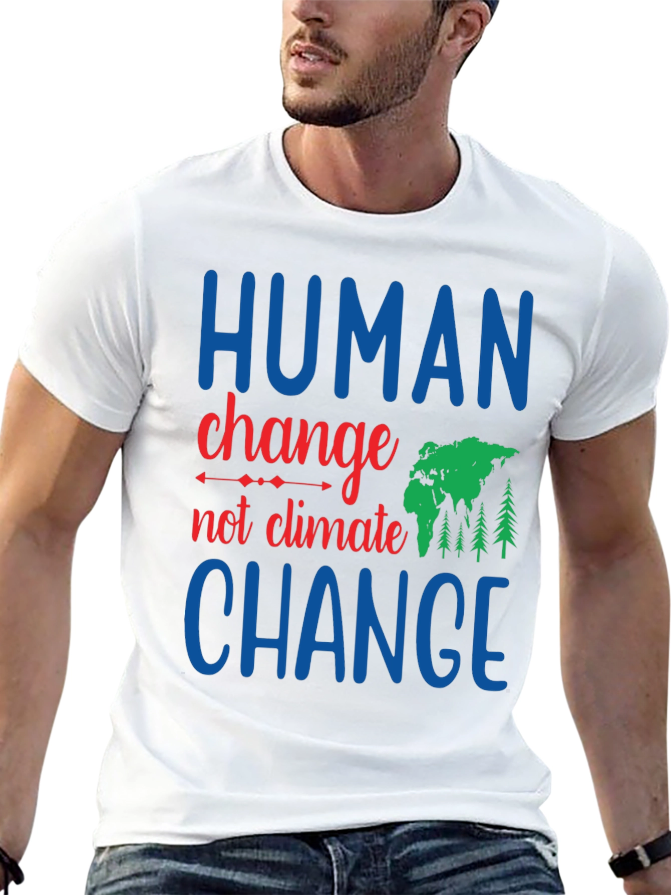 Black Human Change, Not Climate Change Graphic Tee view 13