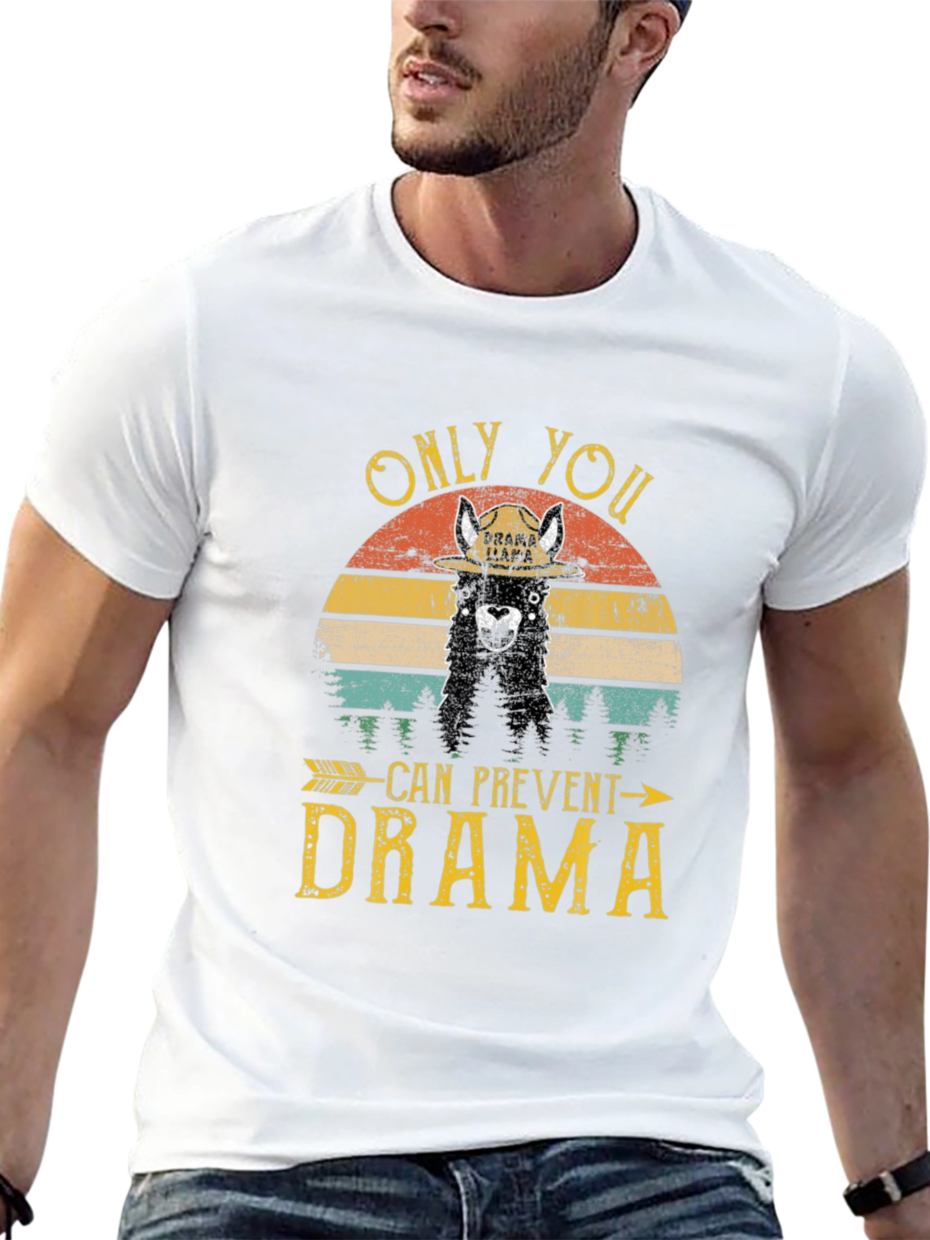 Black Drama Llama Graphic T-Shirt - Prevent Drama Tee view 13