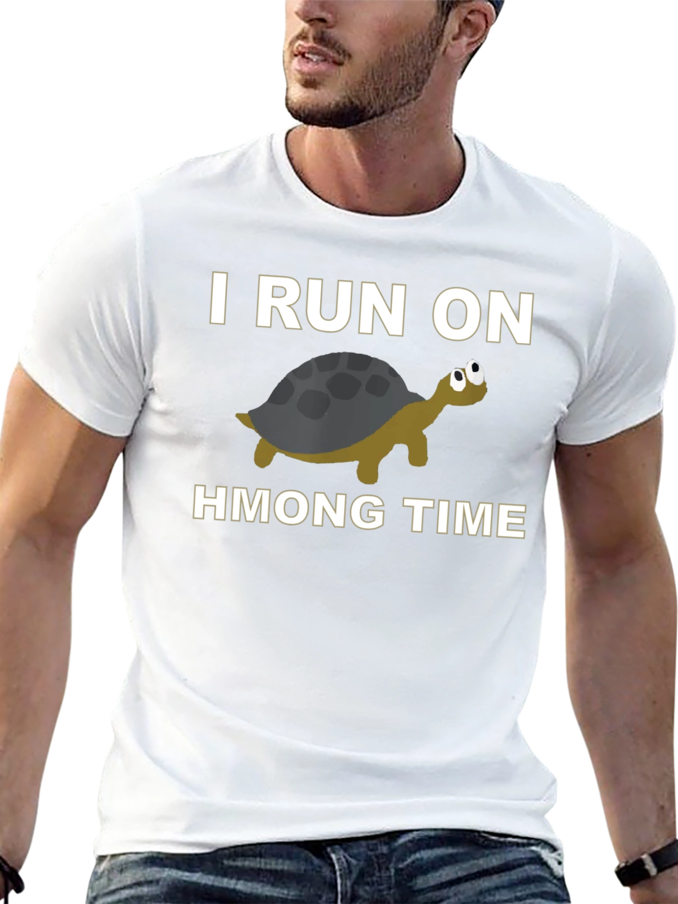 Black I Run On Turtle Hmong Time T-Shirt Funny Hmong Pride view 13