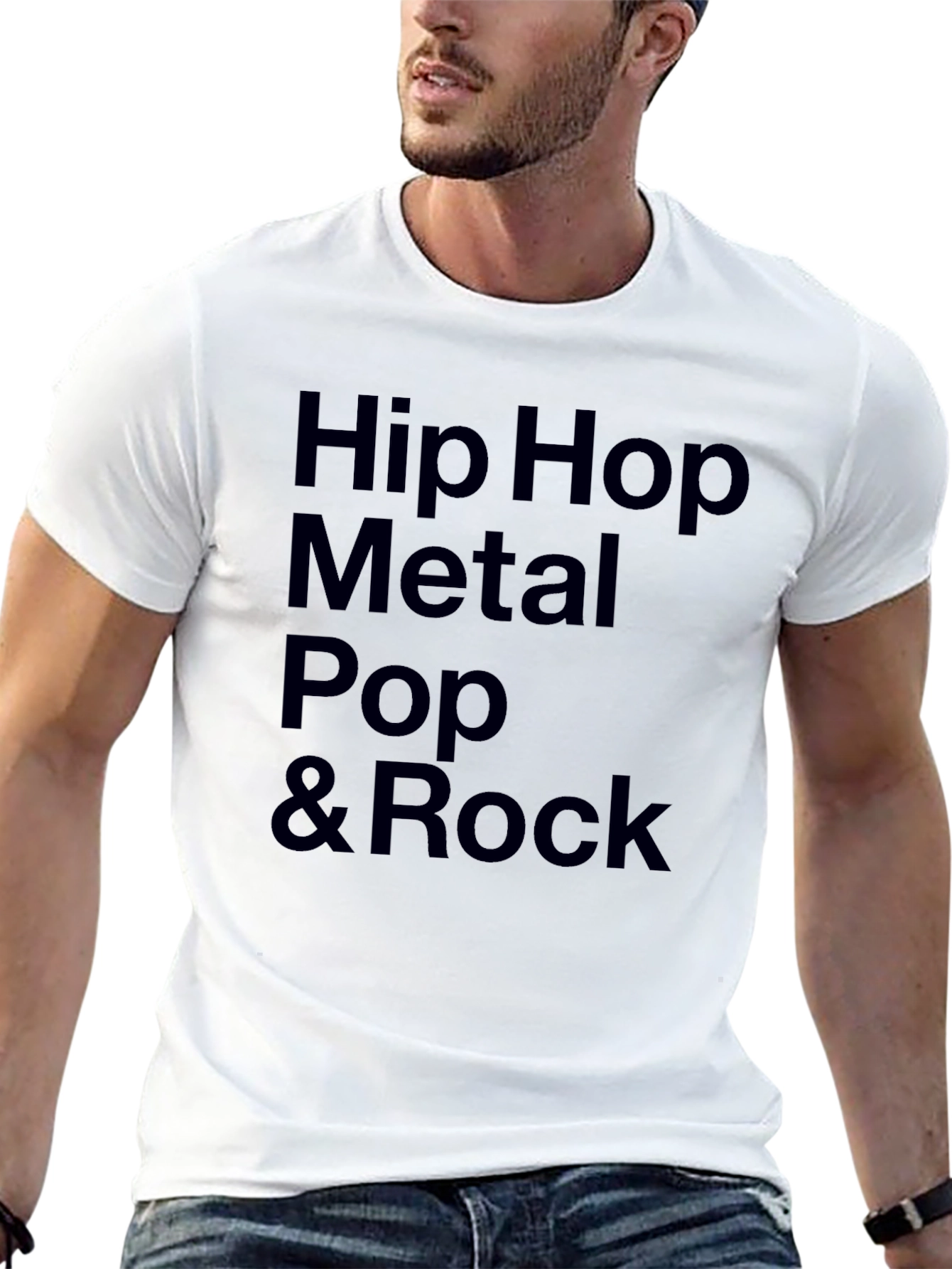 Black Hip Hop Metal Pop & Rock Music T-Shirt view 13