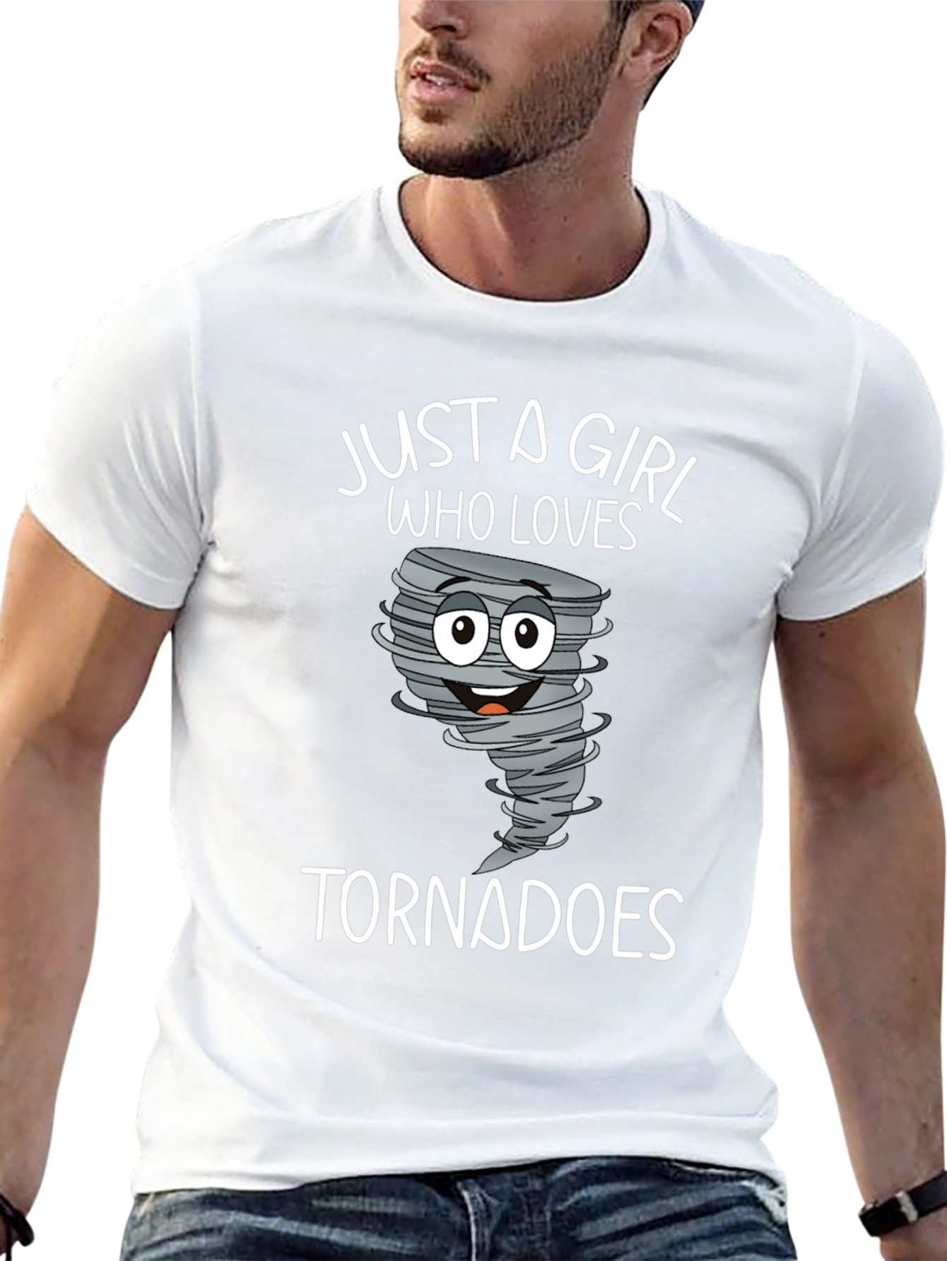 Black Just a Girl Who Loves Tornadoes T-Shirt view 13